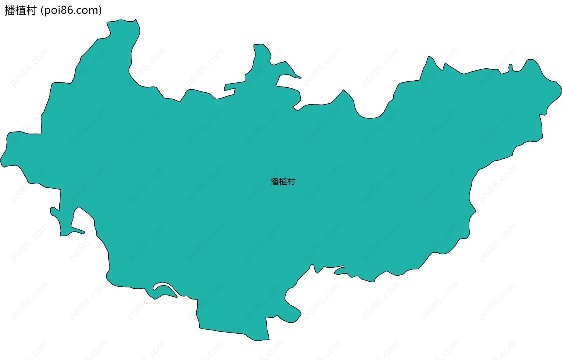 播植村边界地图