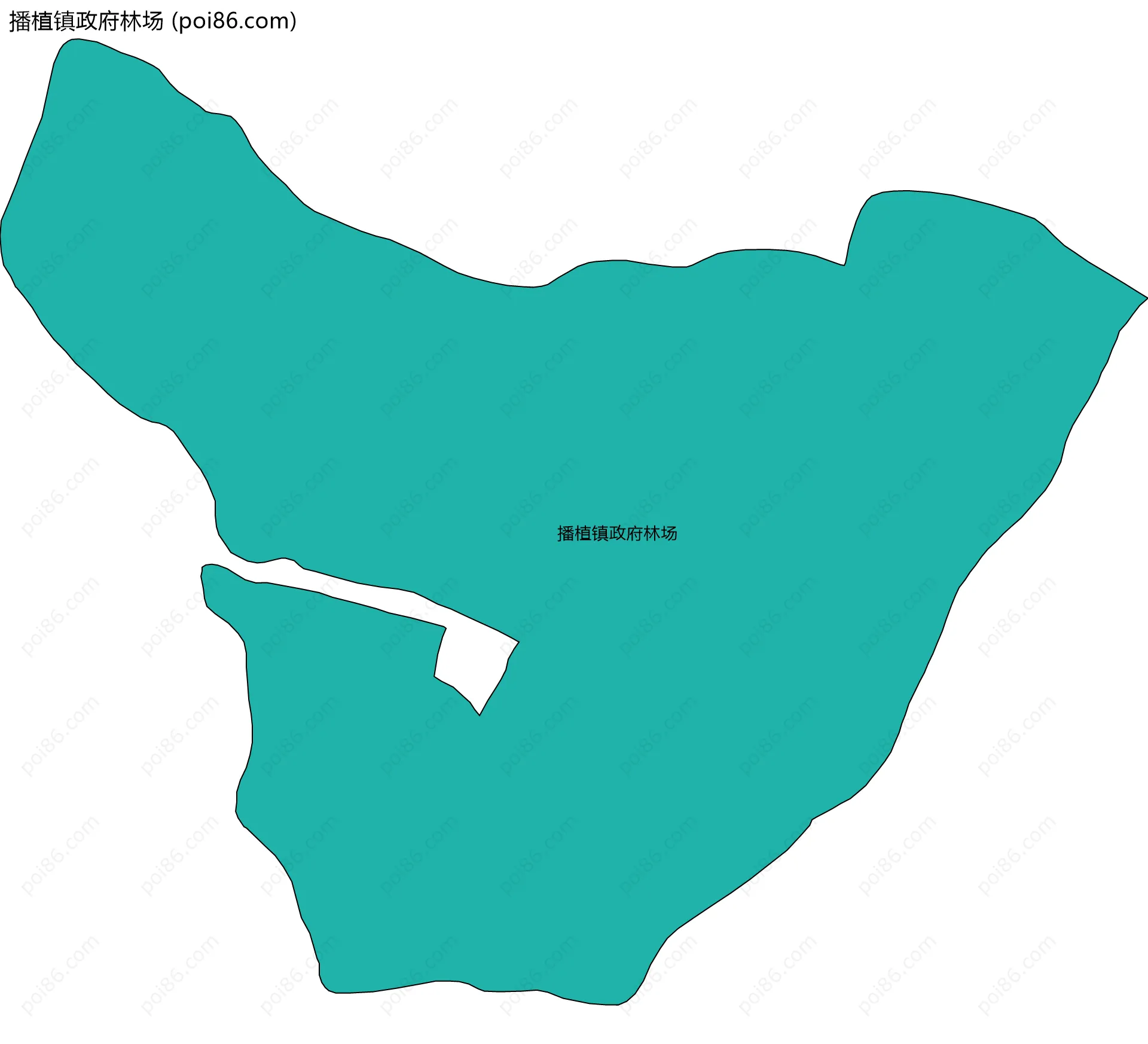 播植镇政府林场边界地图