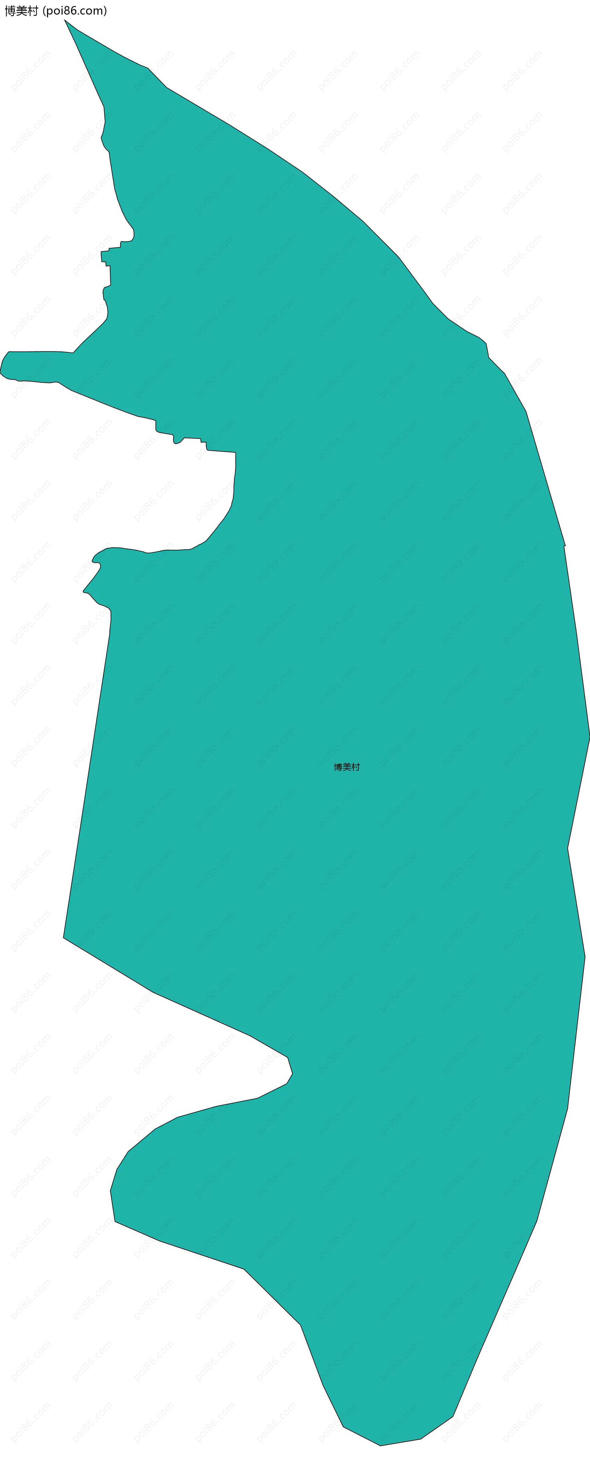 博美村边界地图