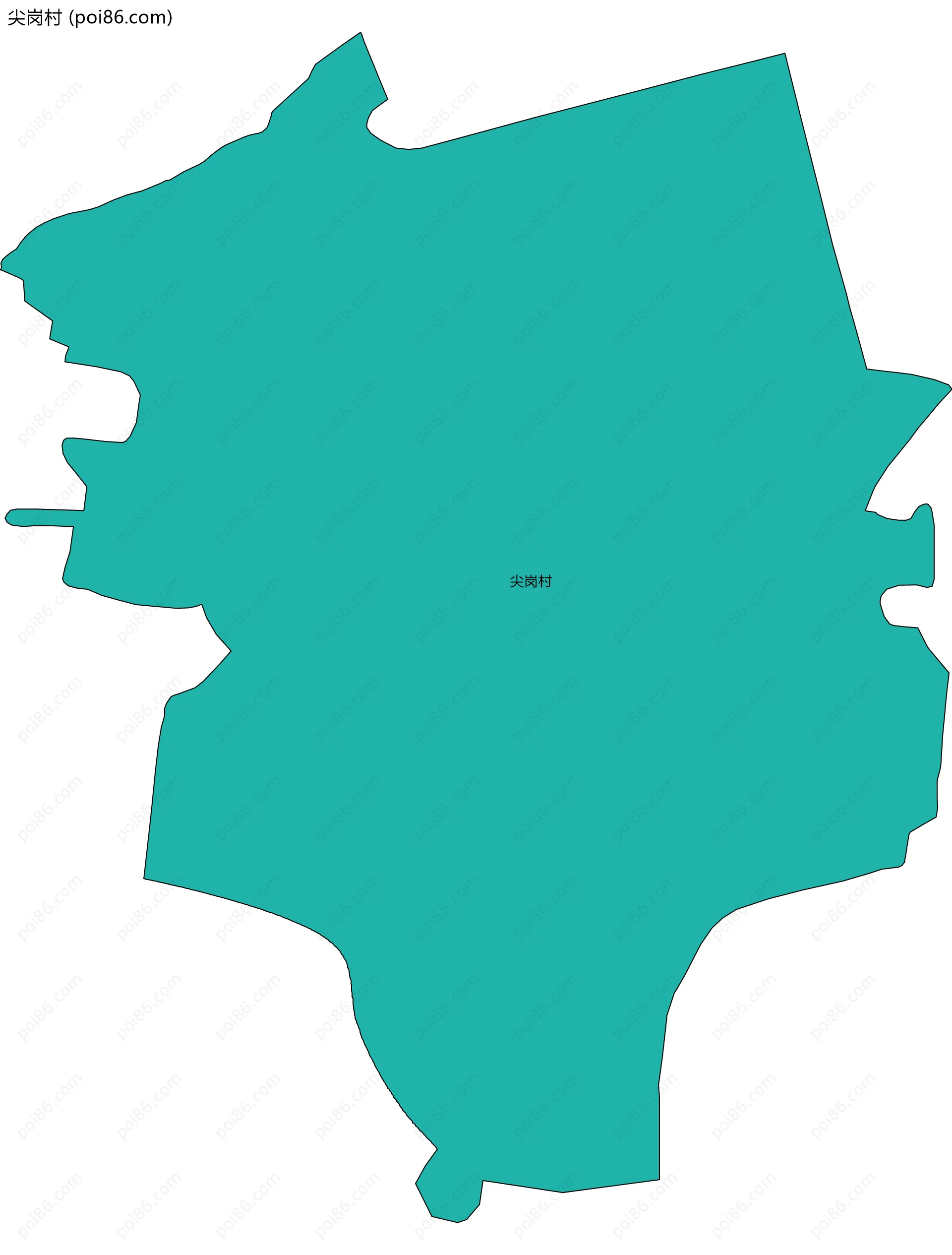 尖岗村边界地图