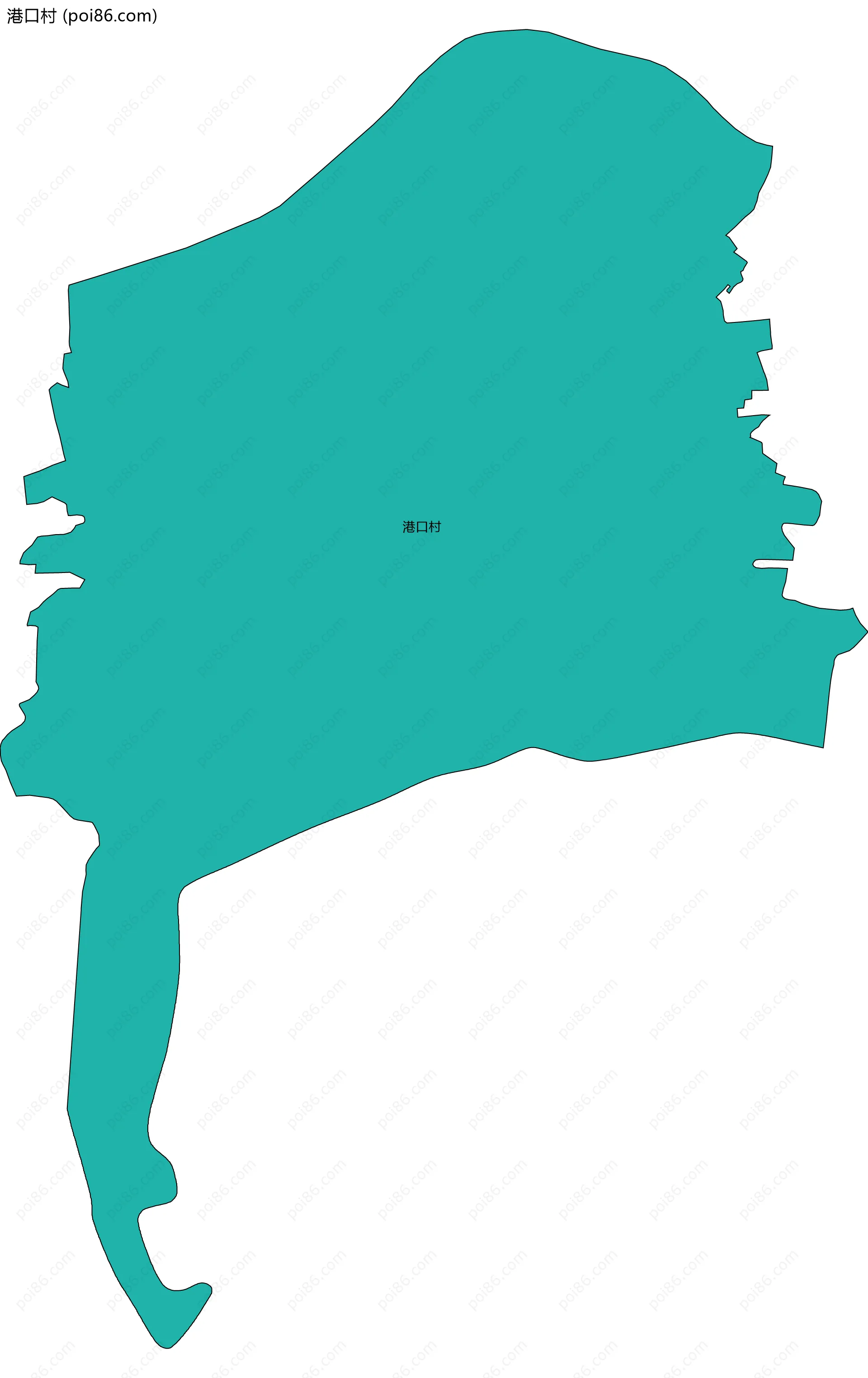 港口村边界地图