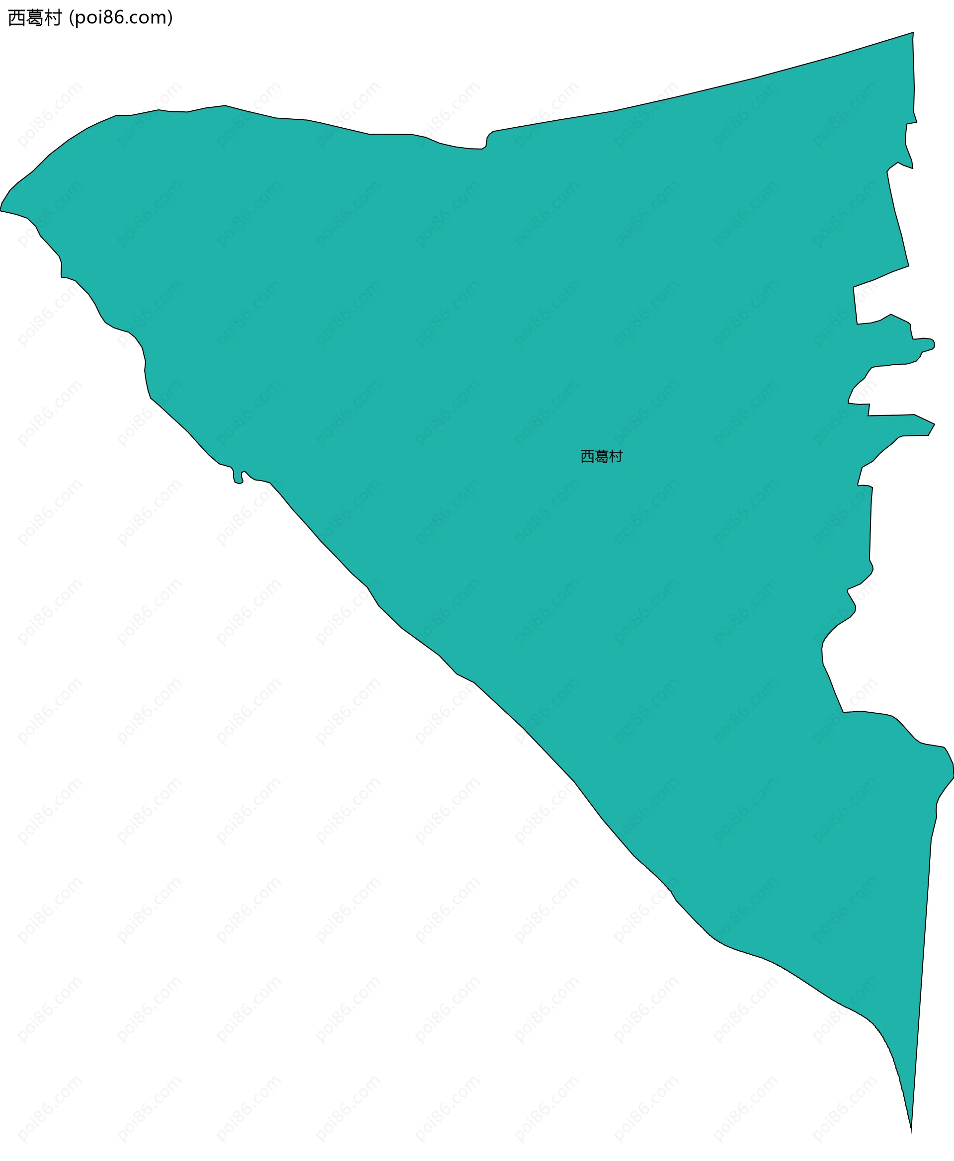 西葛村边界地图