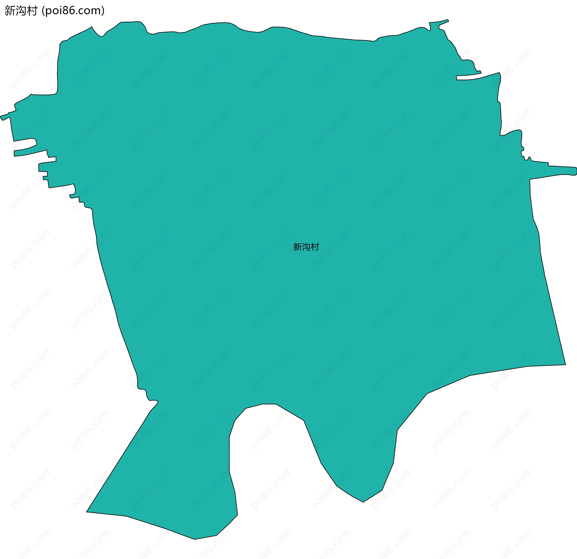 新沟村边界地图