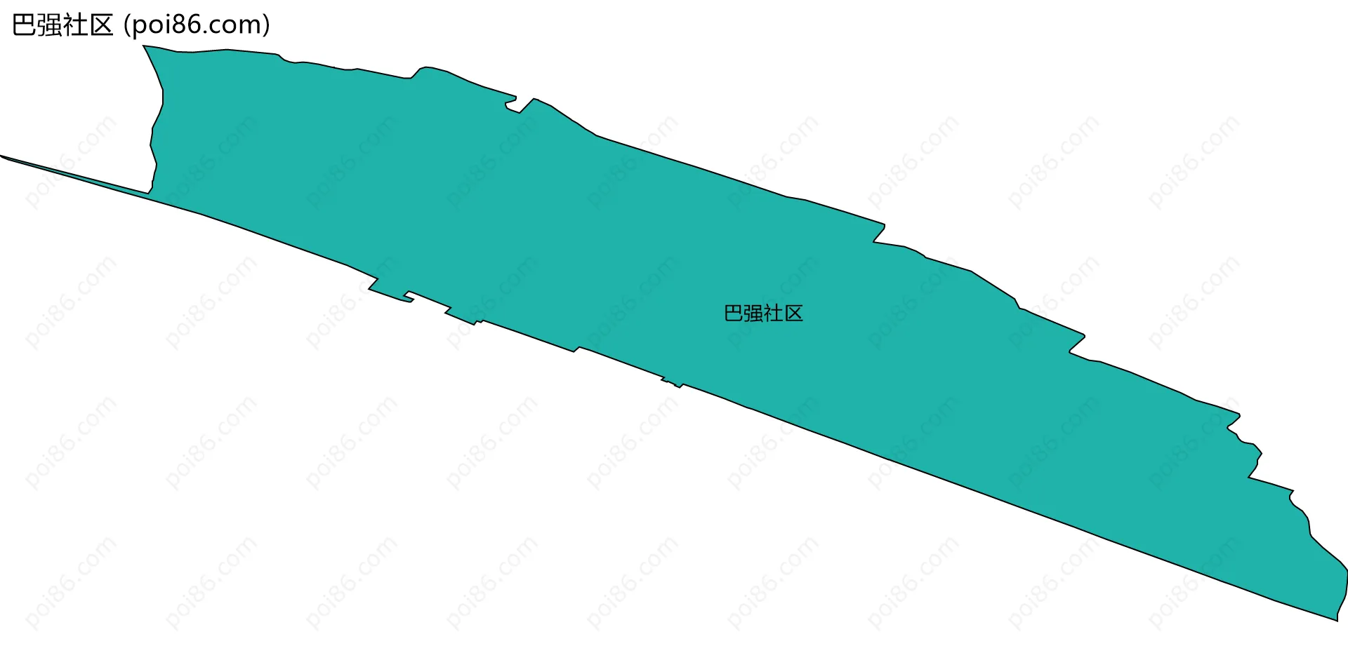 巴强社区边界地图