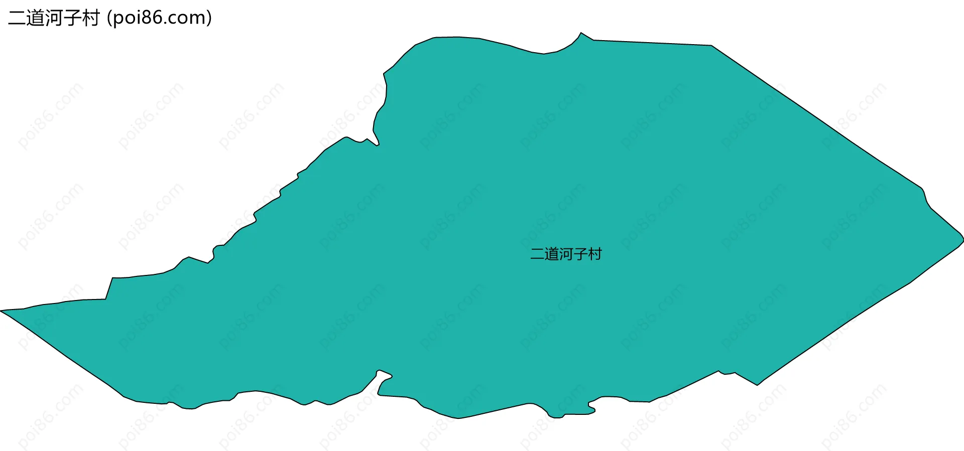 二道河子村边界地图