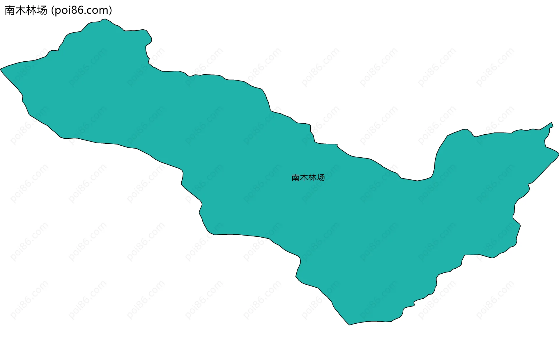 南木林场边界地图