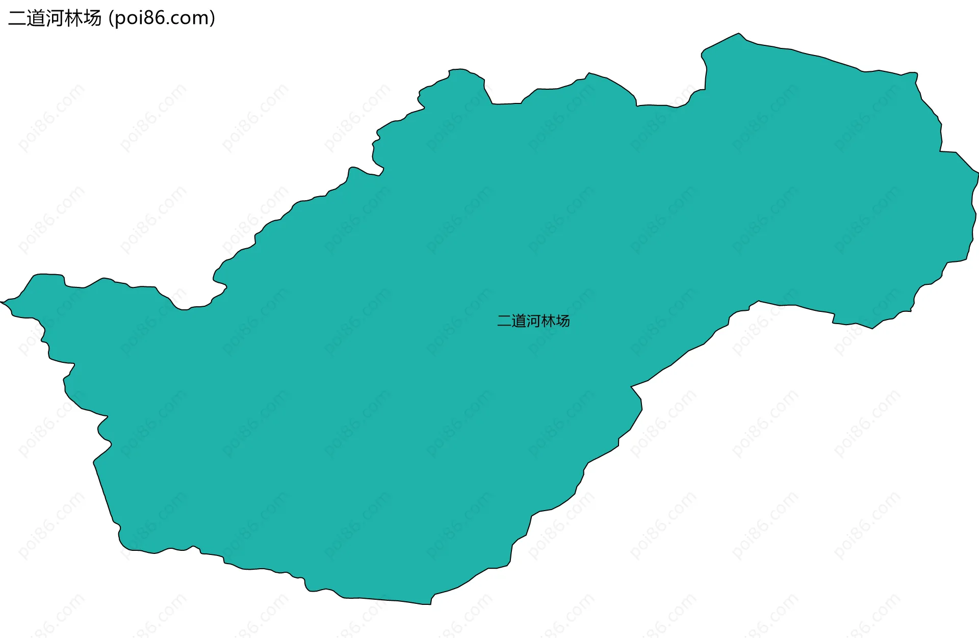 二道河林场边界地图
