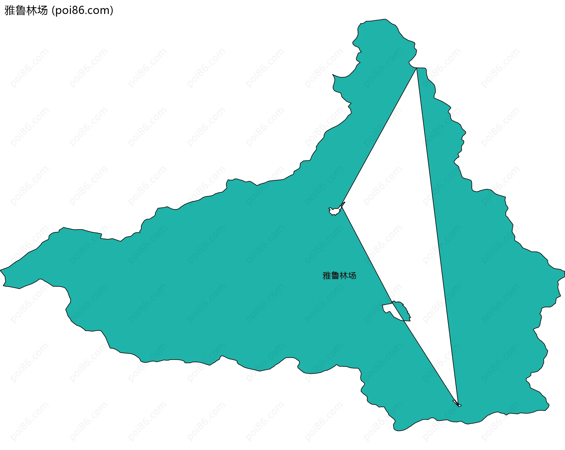 雅鲁林场边界地图