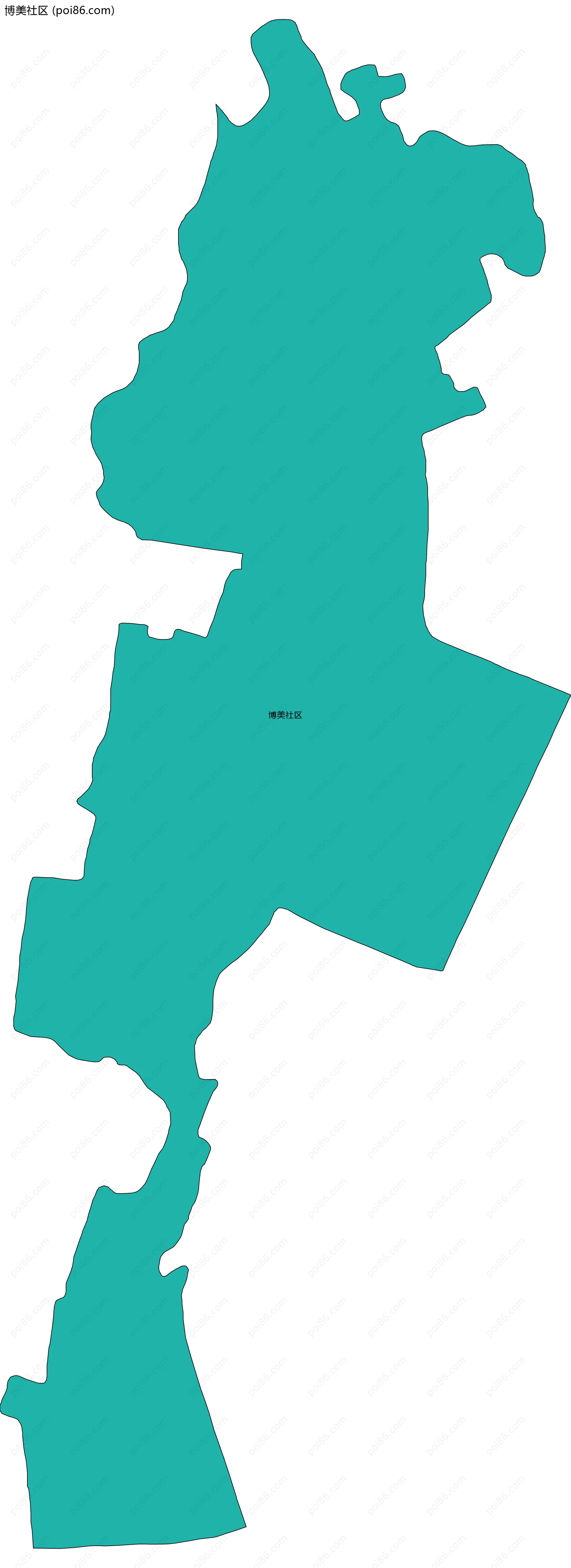 博美社区边界地图