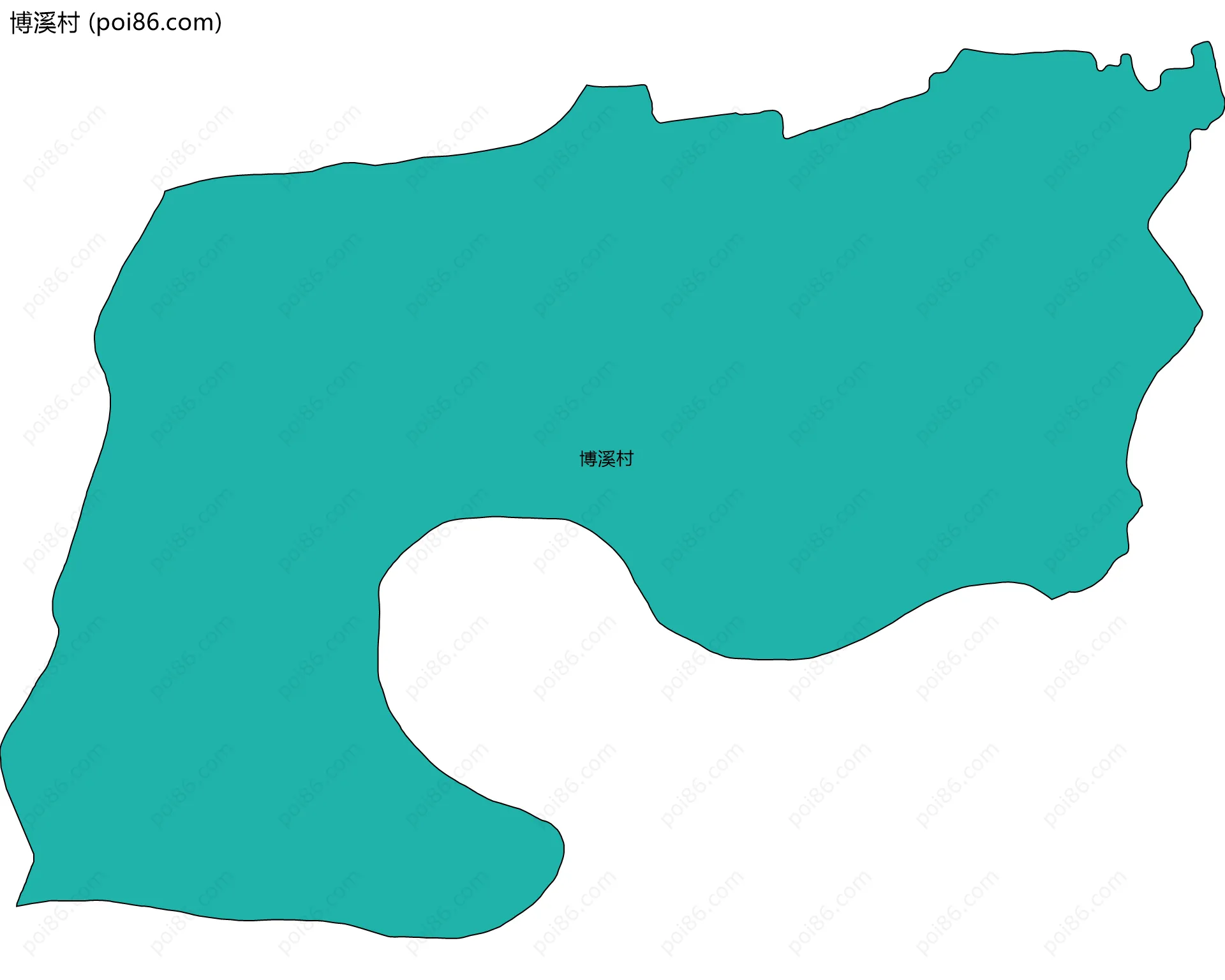 博溪村边界地图