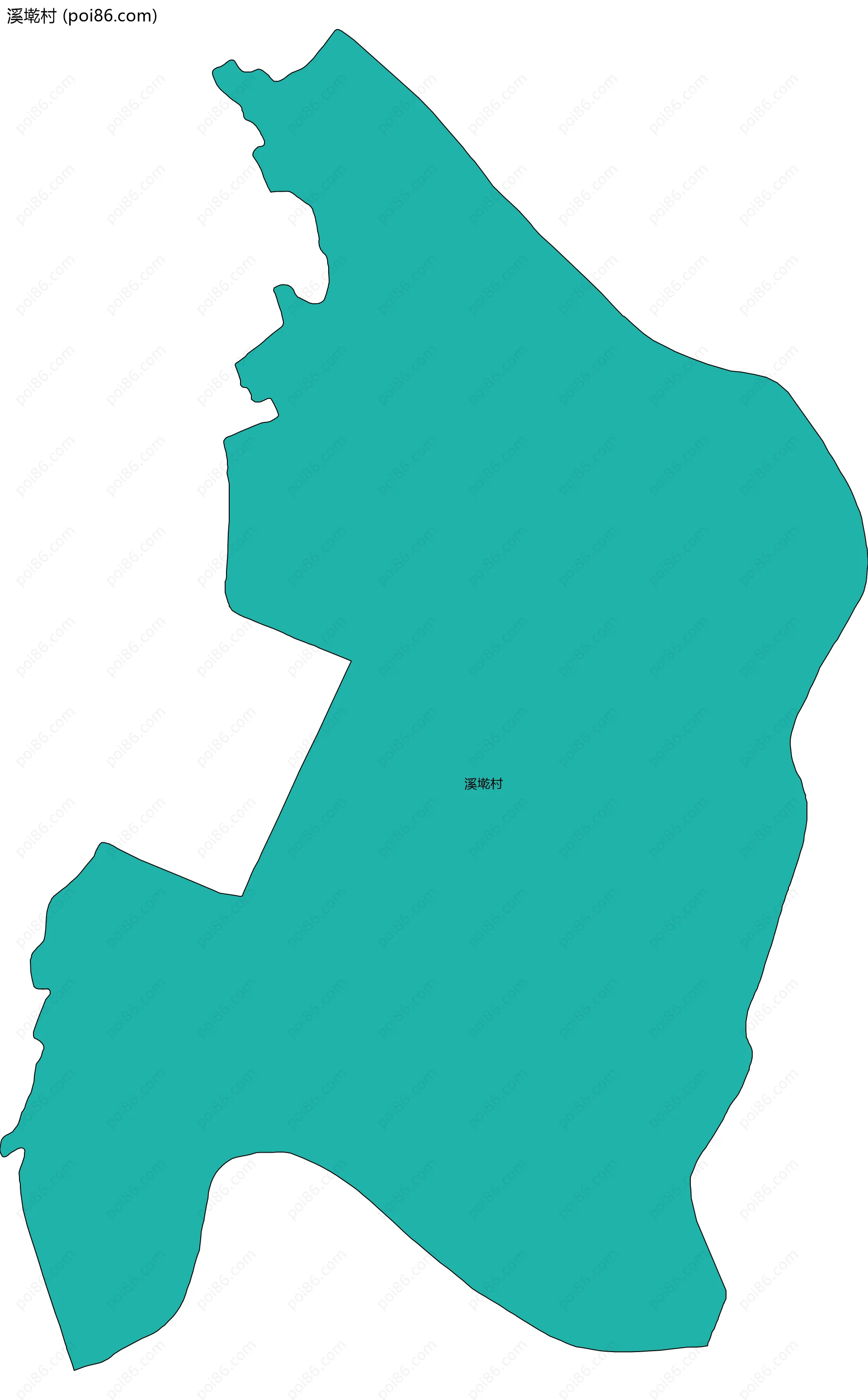 溪墘村边界地图