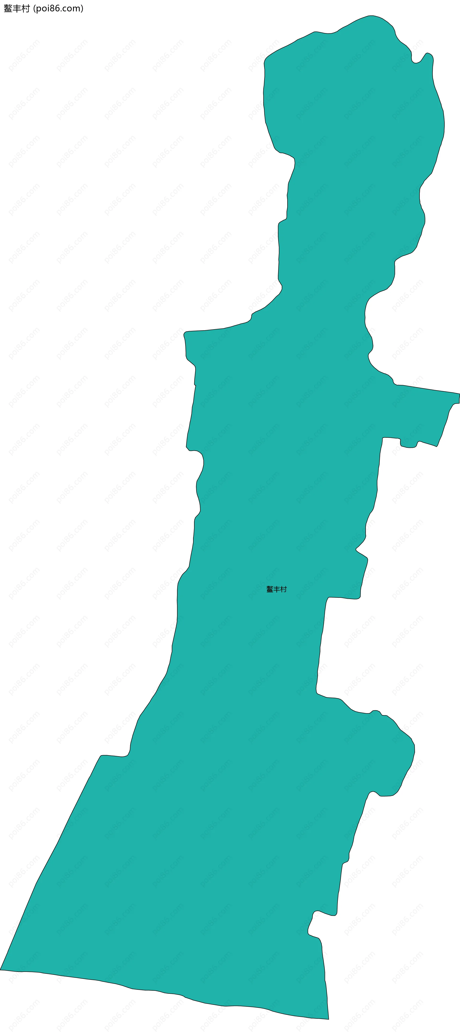 鳌丰村边界地图