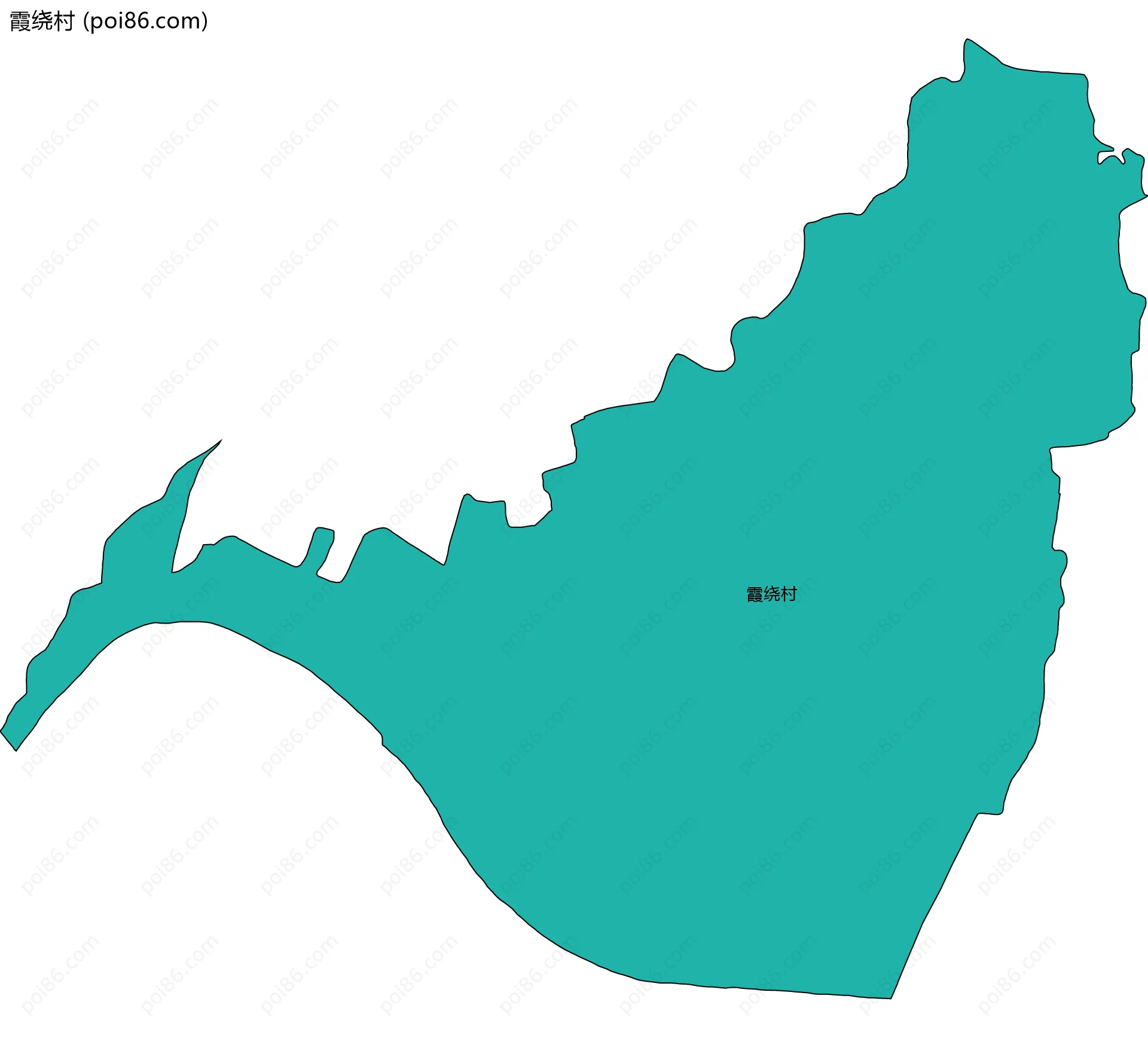 霞绕村边界地图