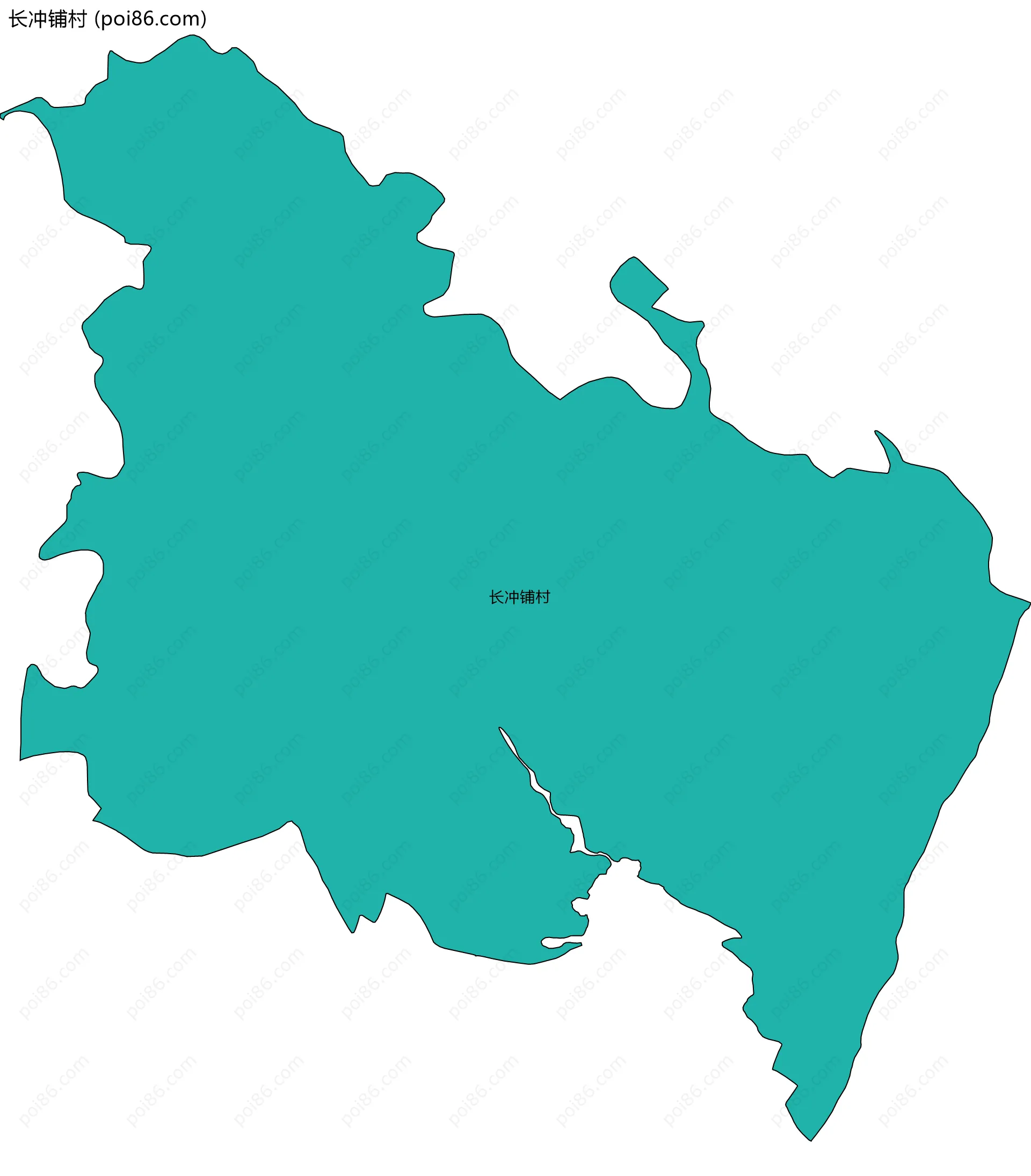 长冲铺村边界地图