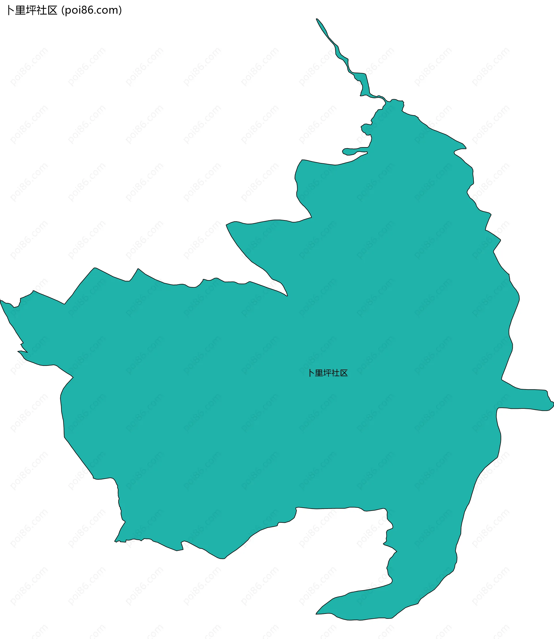 卜里坪社区边界地图