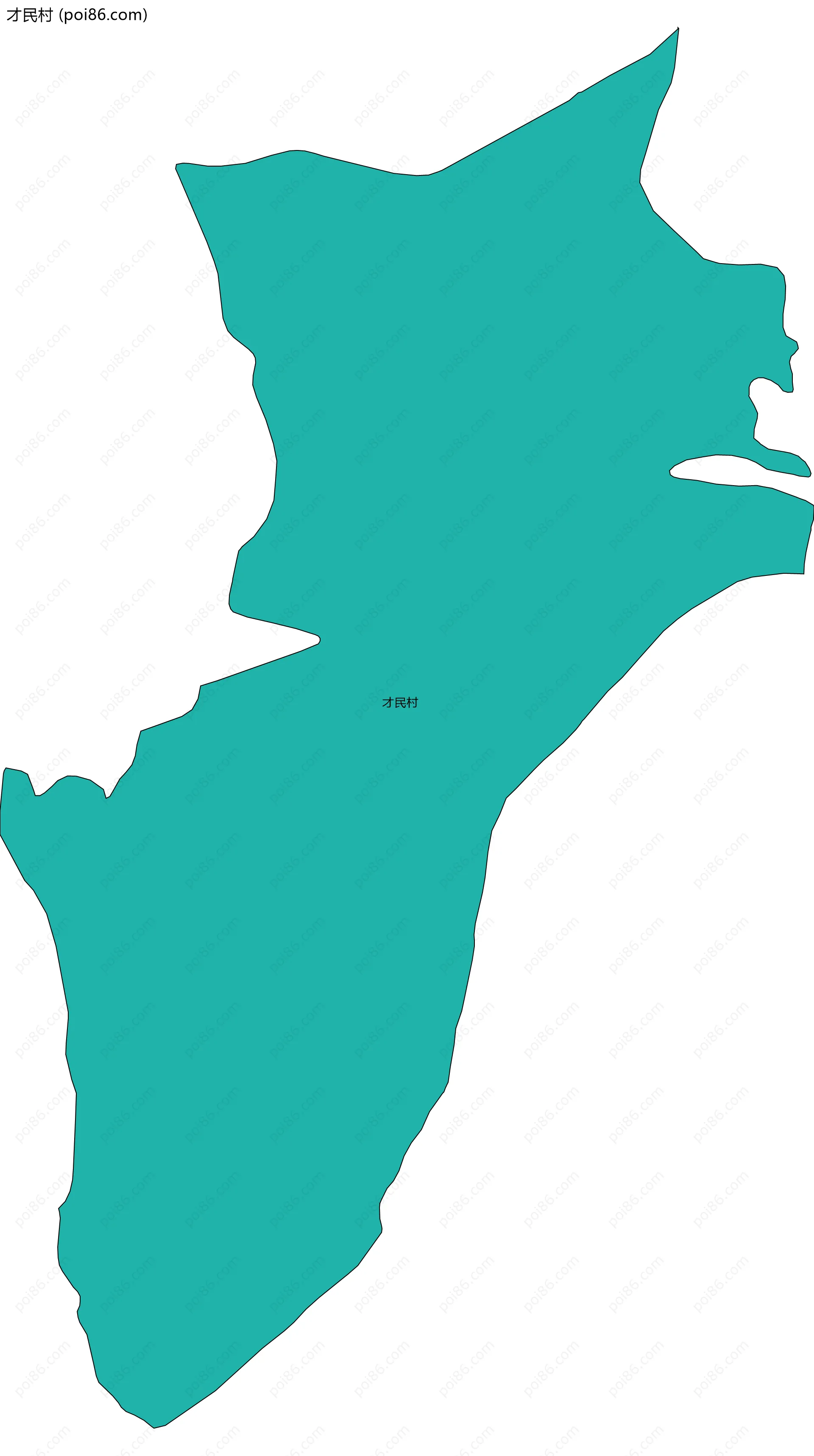 才民村边界地图