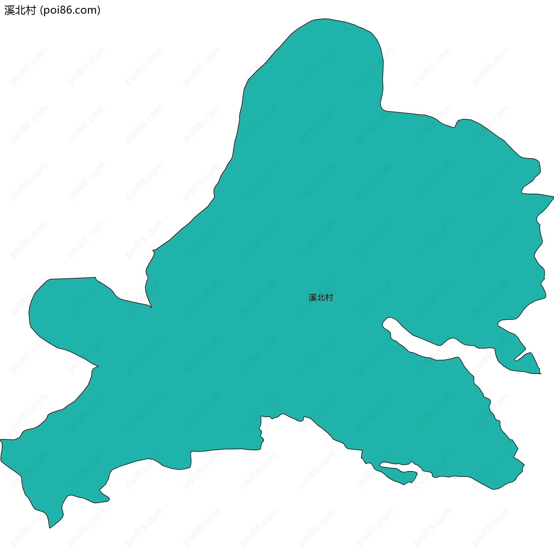 溪北村边界地图