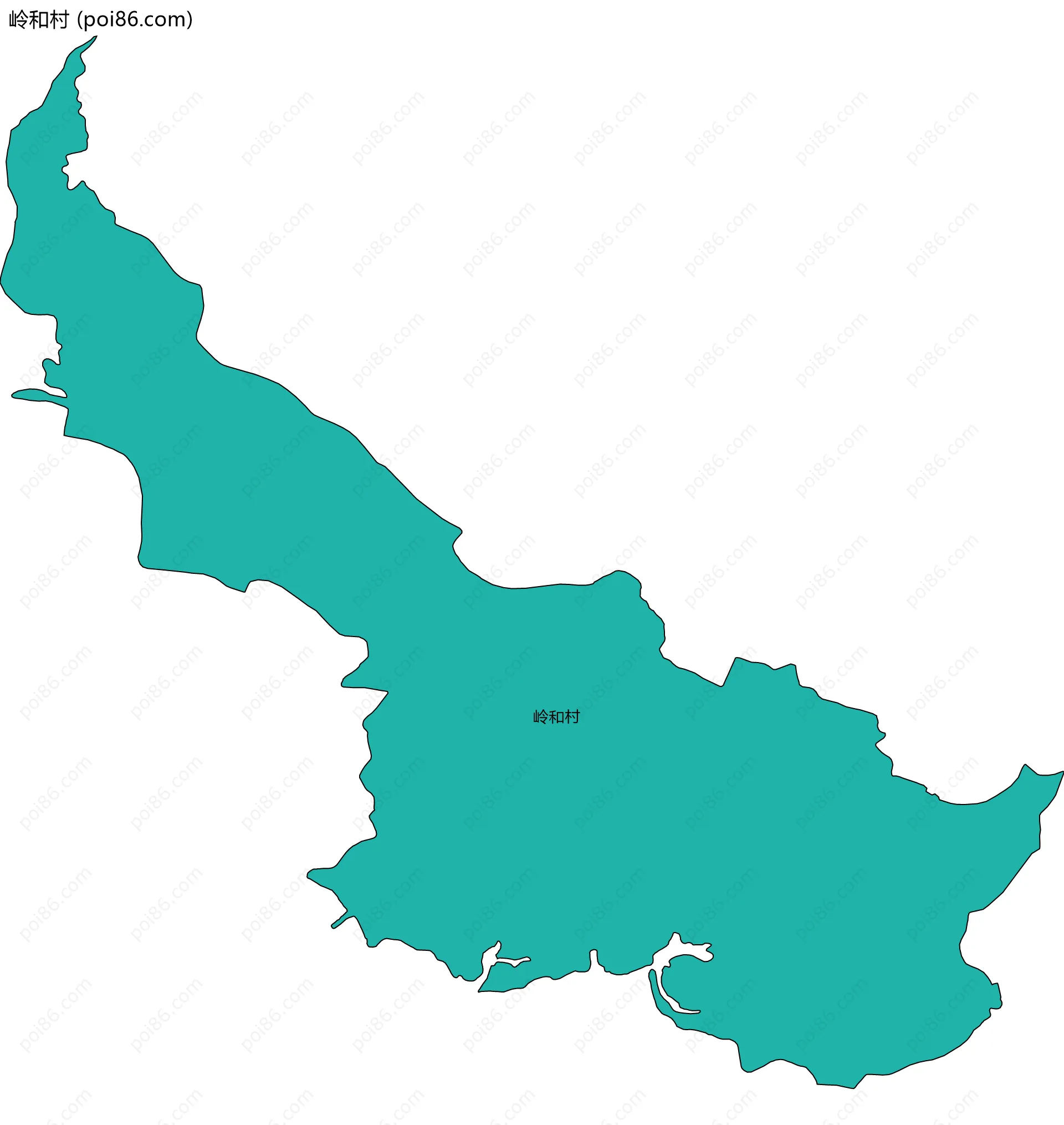 岭和村边界地图