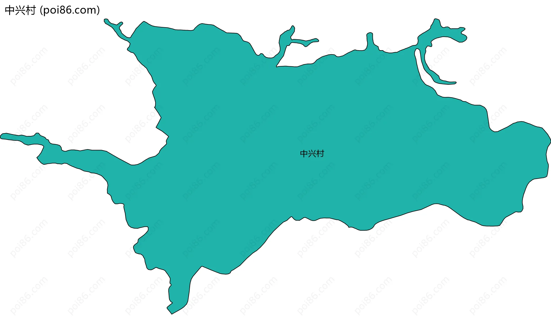 中兴村边界地图