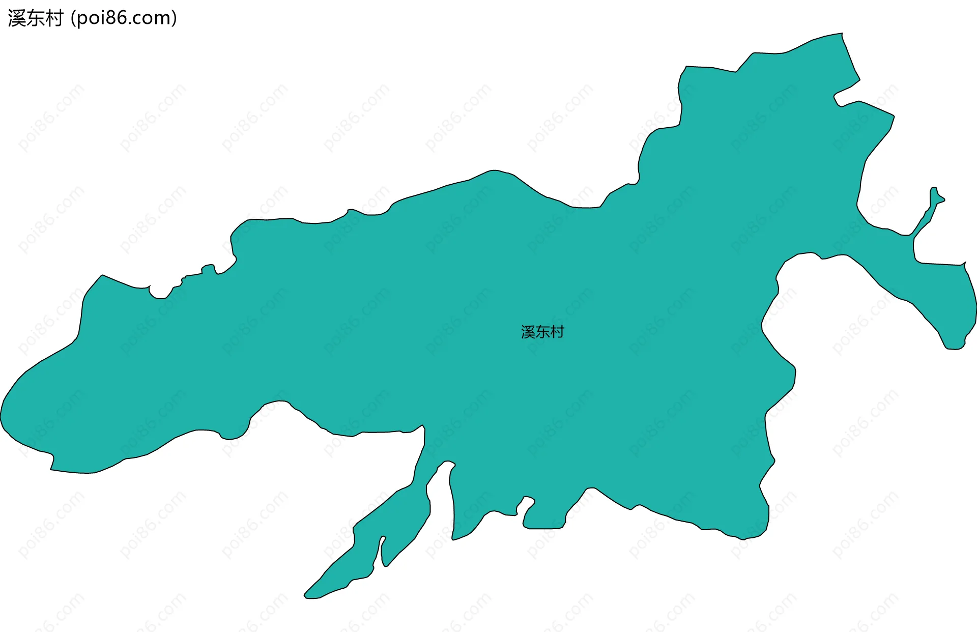 溪东村边界地图