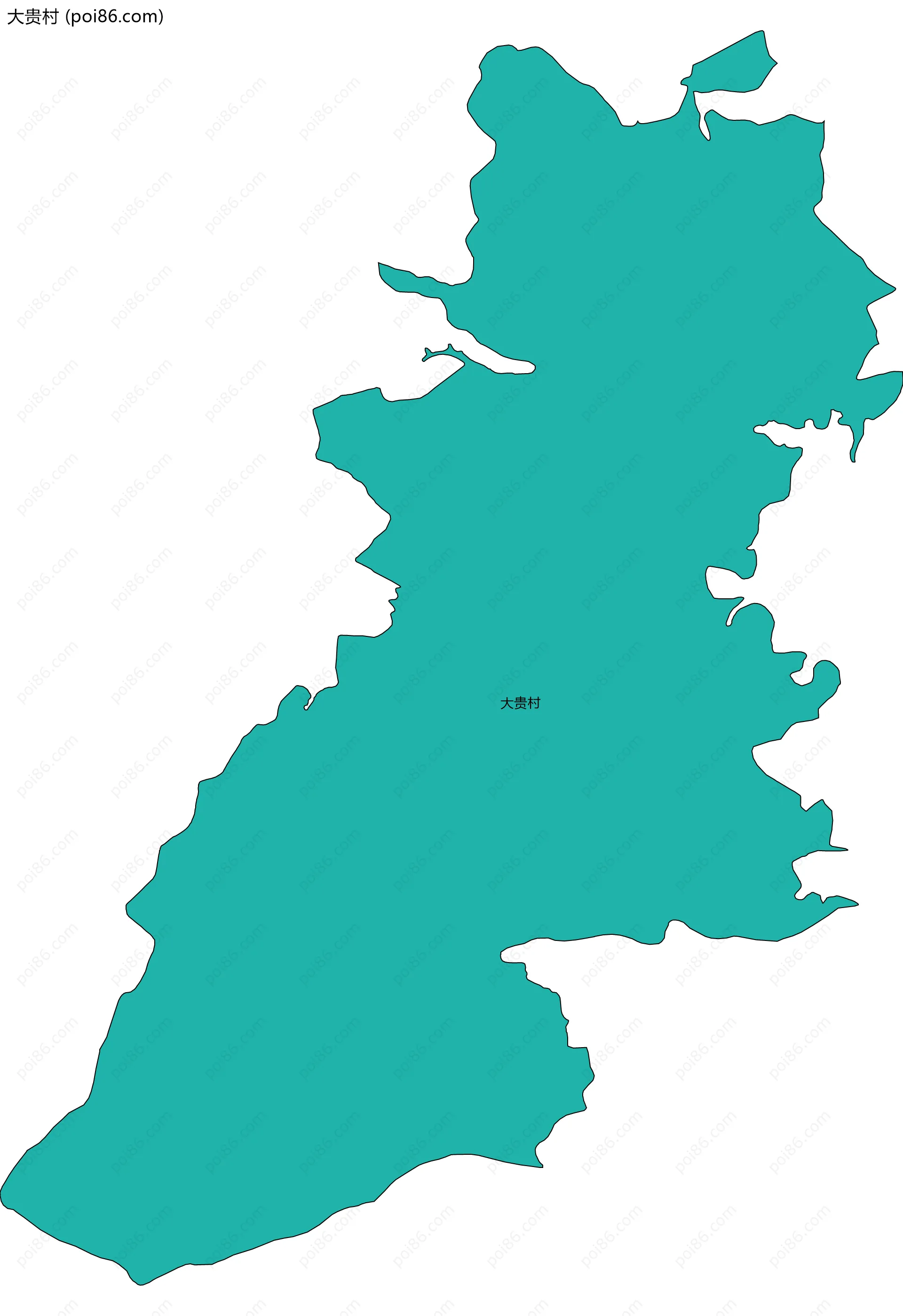 大贵村边界地图