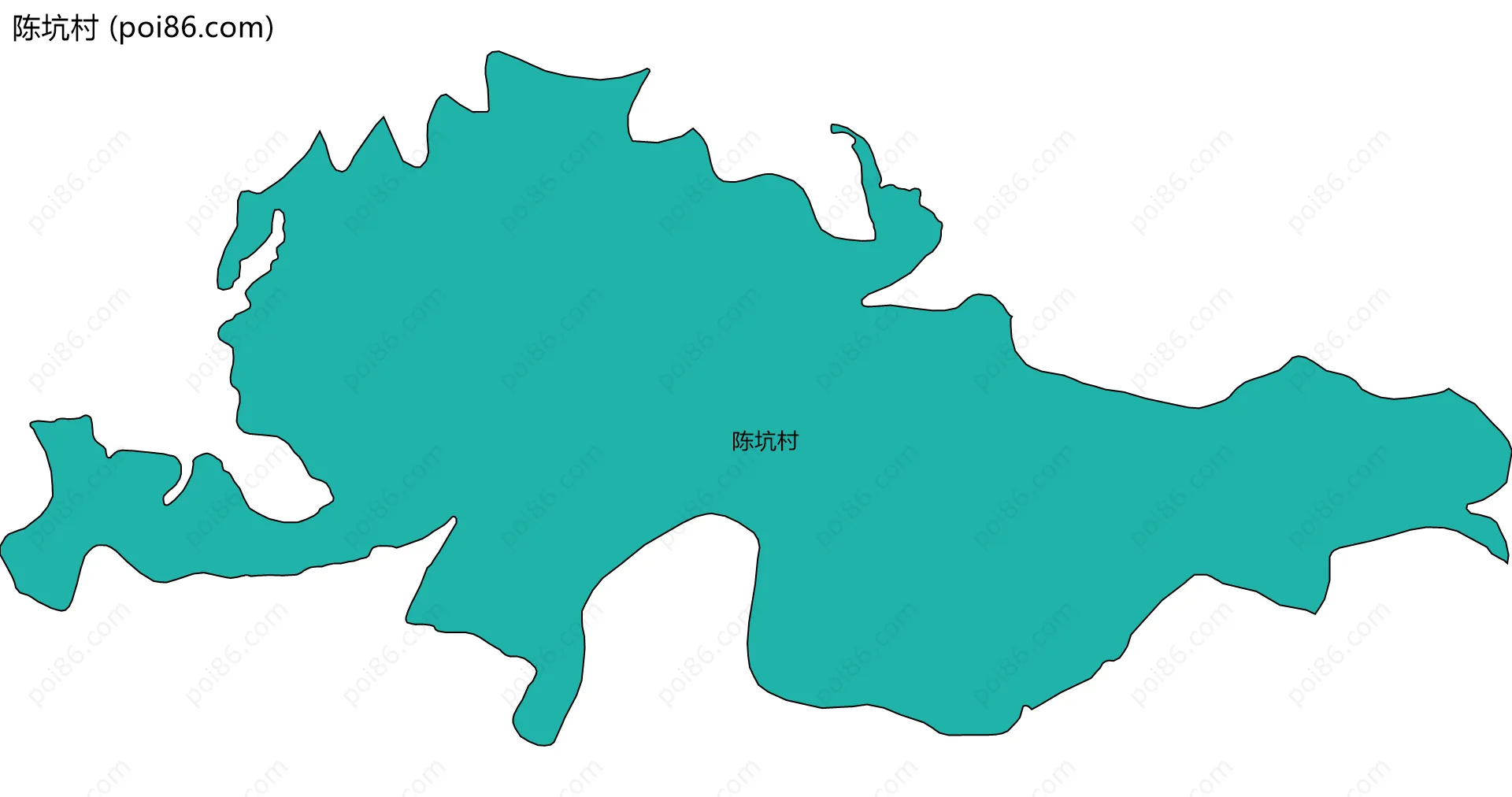 陈坑村边界地图