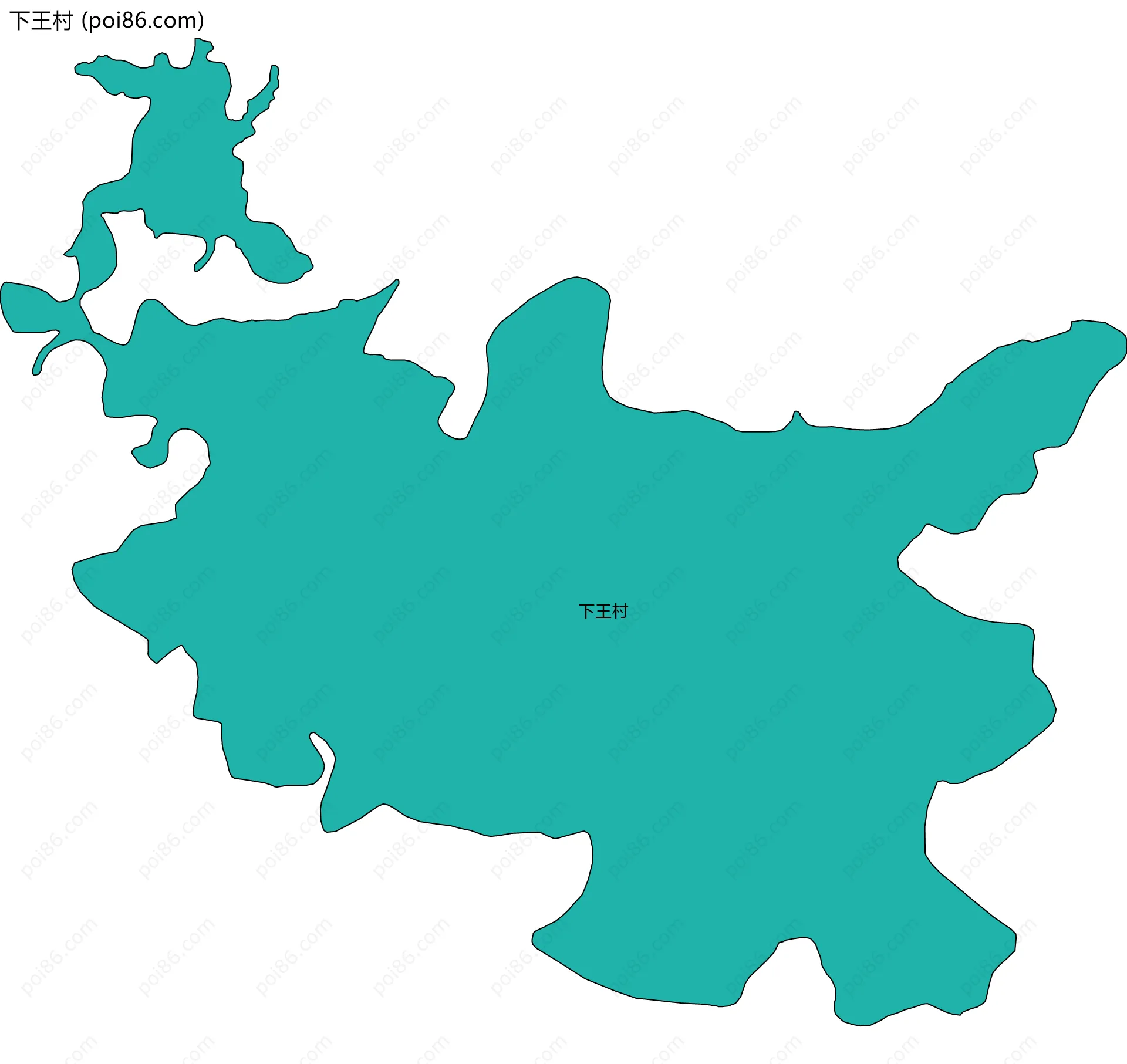 下王村边界地图