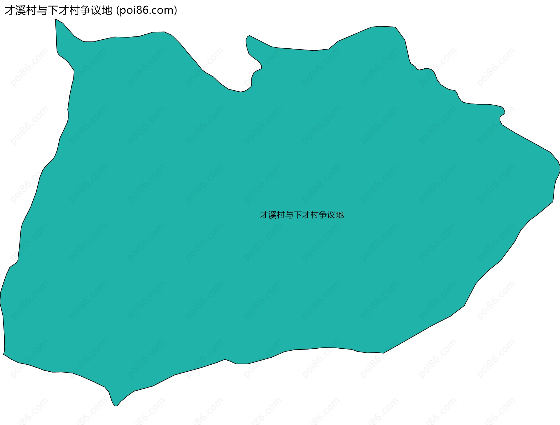 才溪村与下才村争议地边界地图