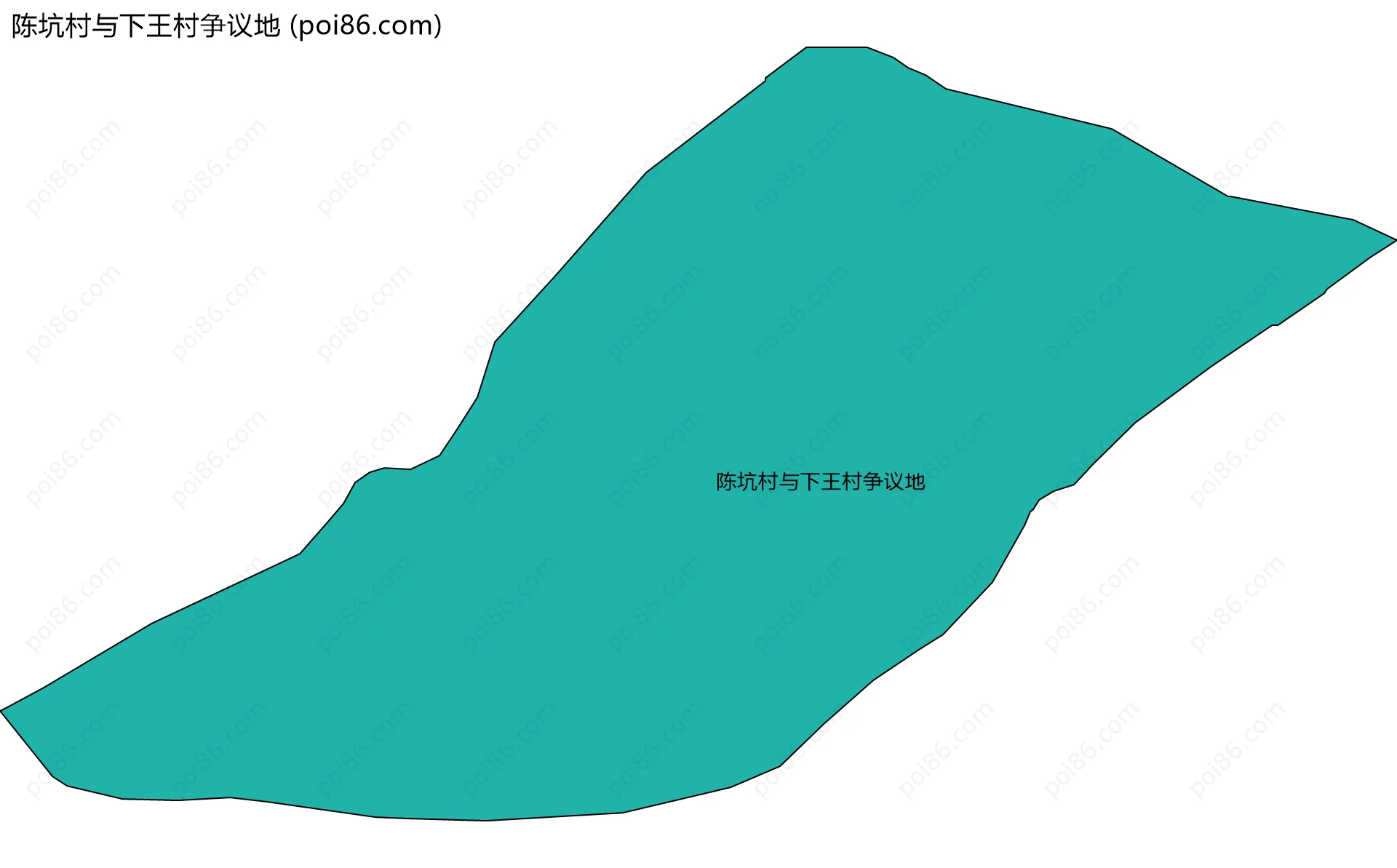 陈坑村与下王村争议地边界地图