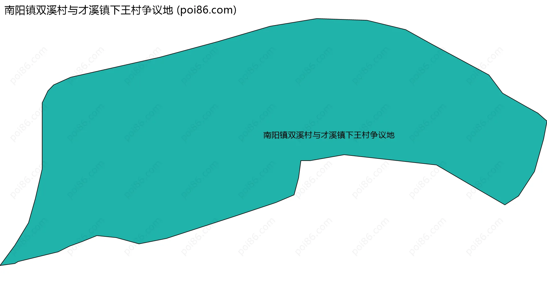 南阳镇双溪村与才溪镇下王村争议地边界地图