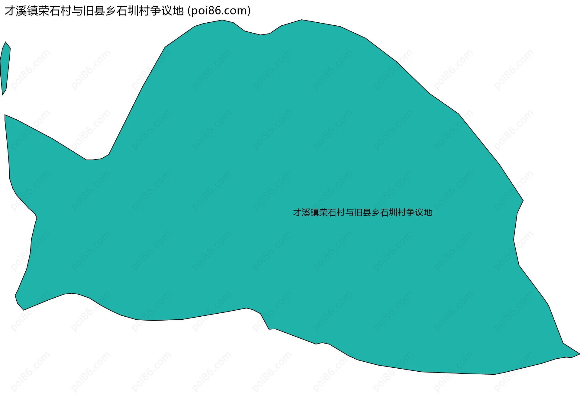 才溪镇荣石村与旧县乡石圳村争议地边界地图