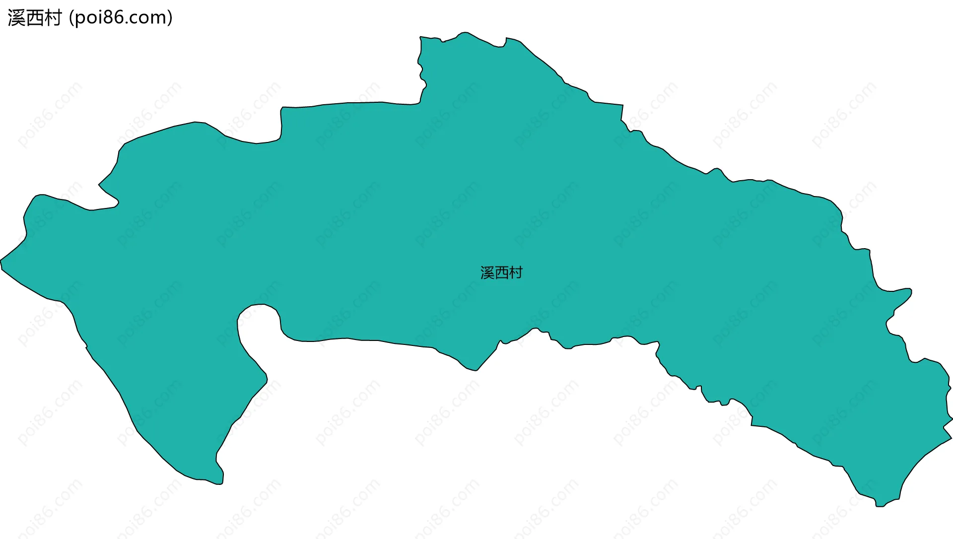 溪西村边界地图