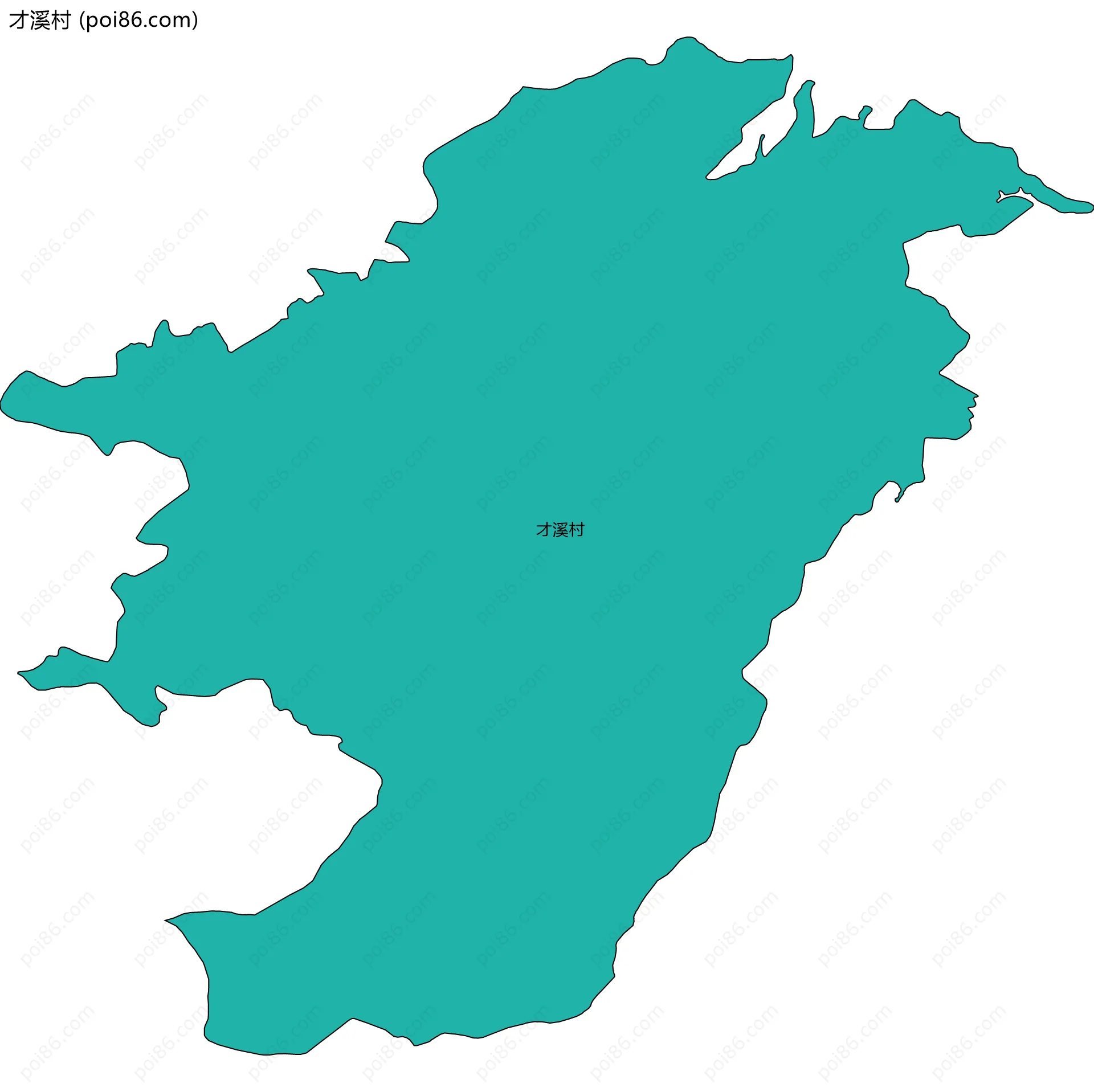 才溪村边界地图