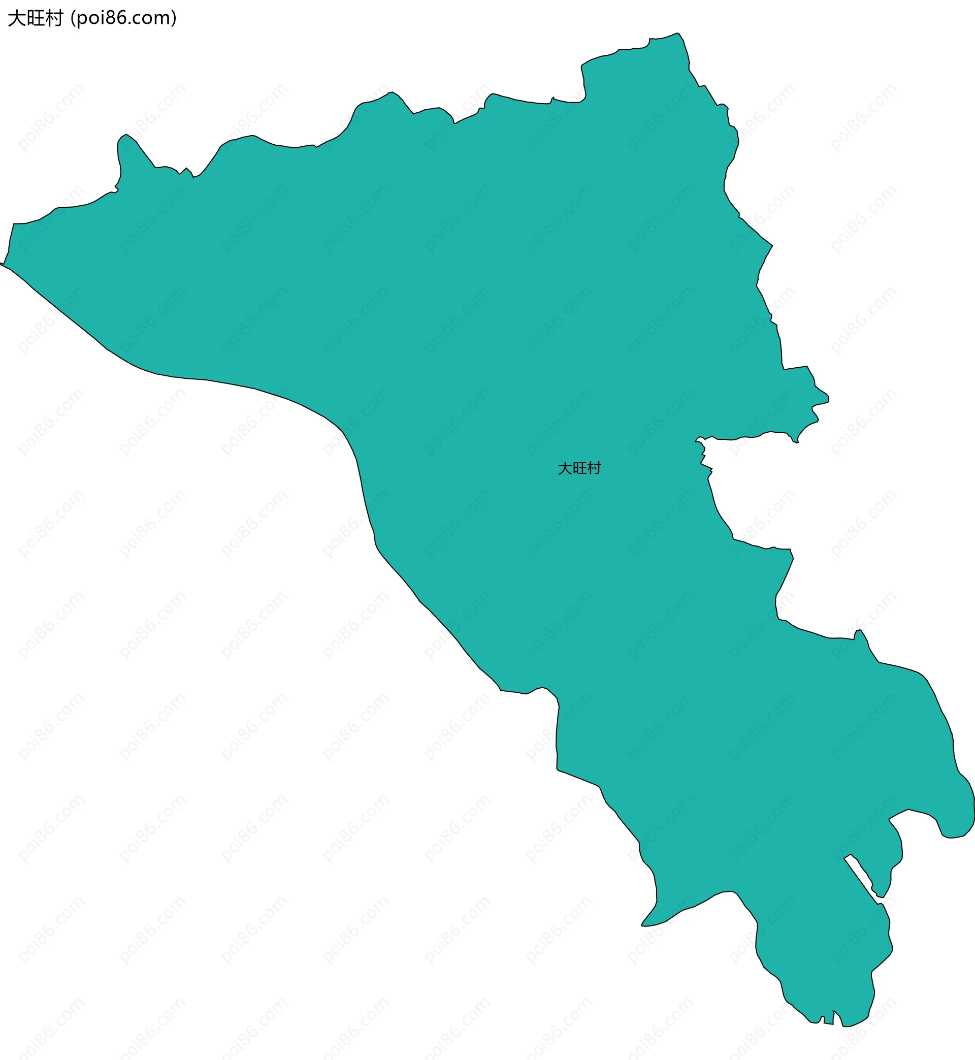 大旺村边界地图