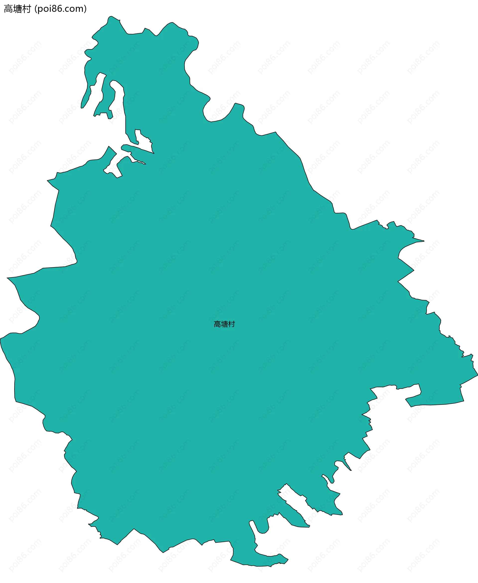 高塘村边界地图