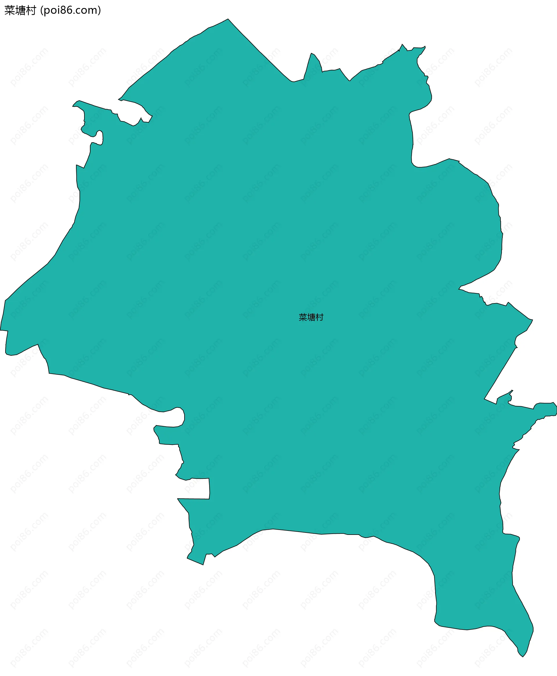 菜塘村边界地图