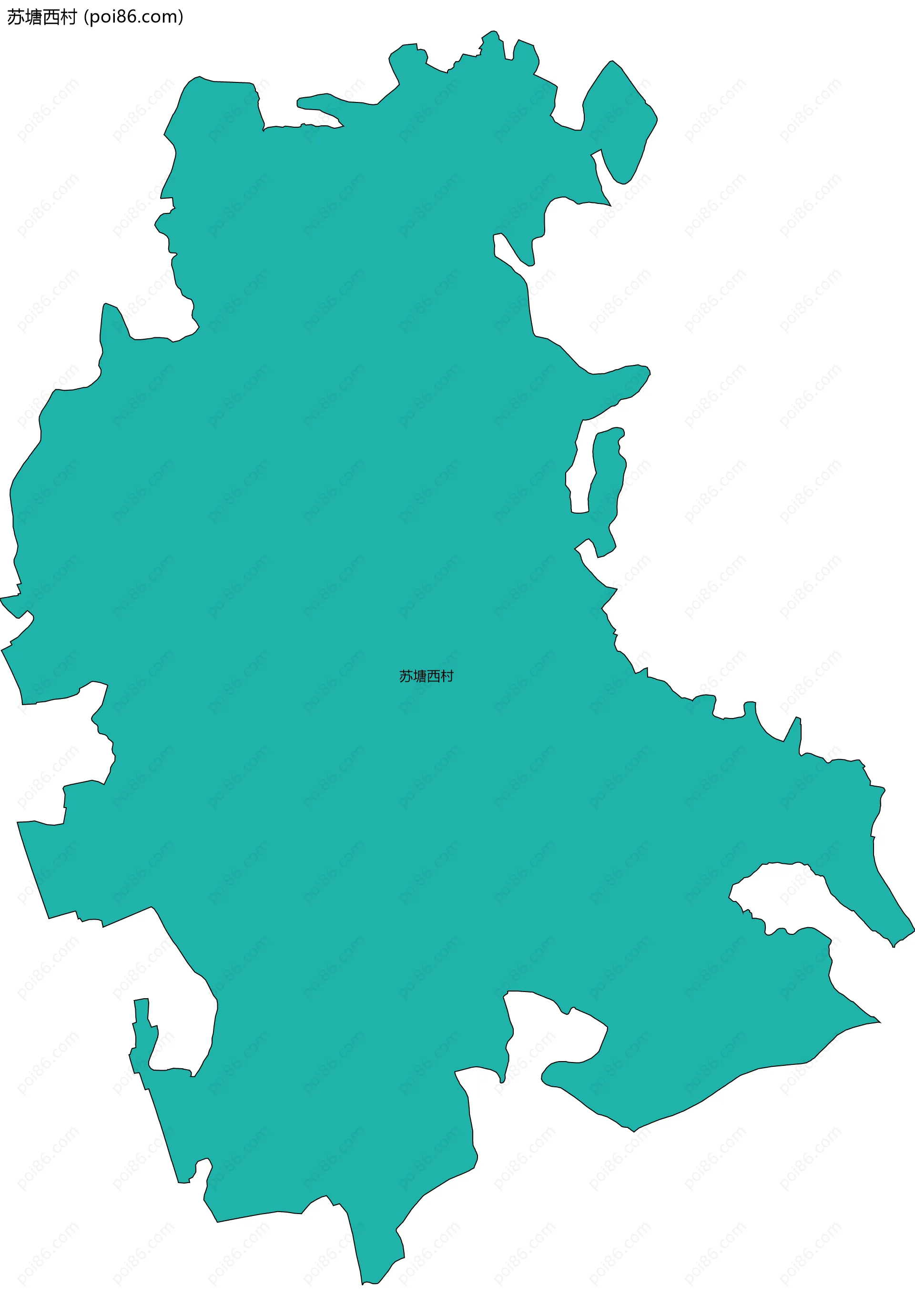 苏塘西村边界地图