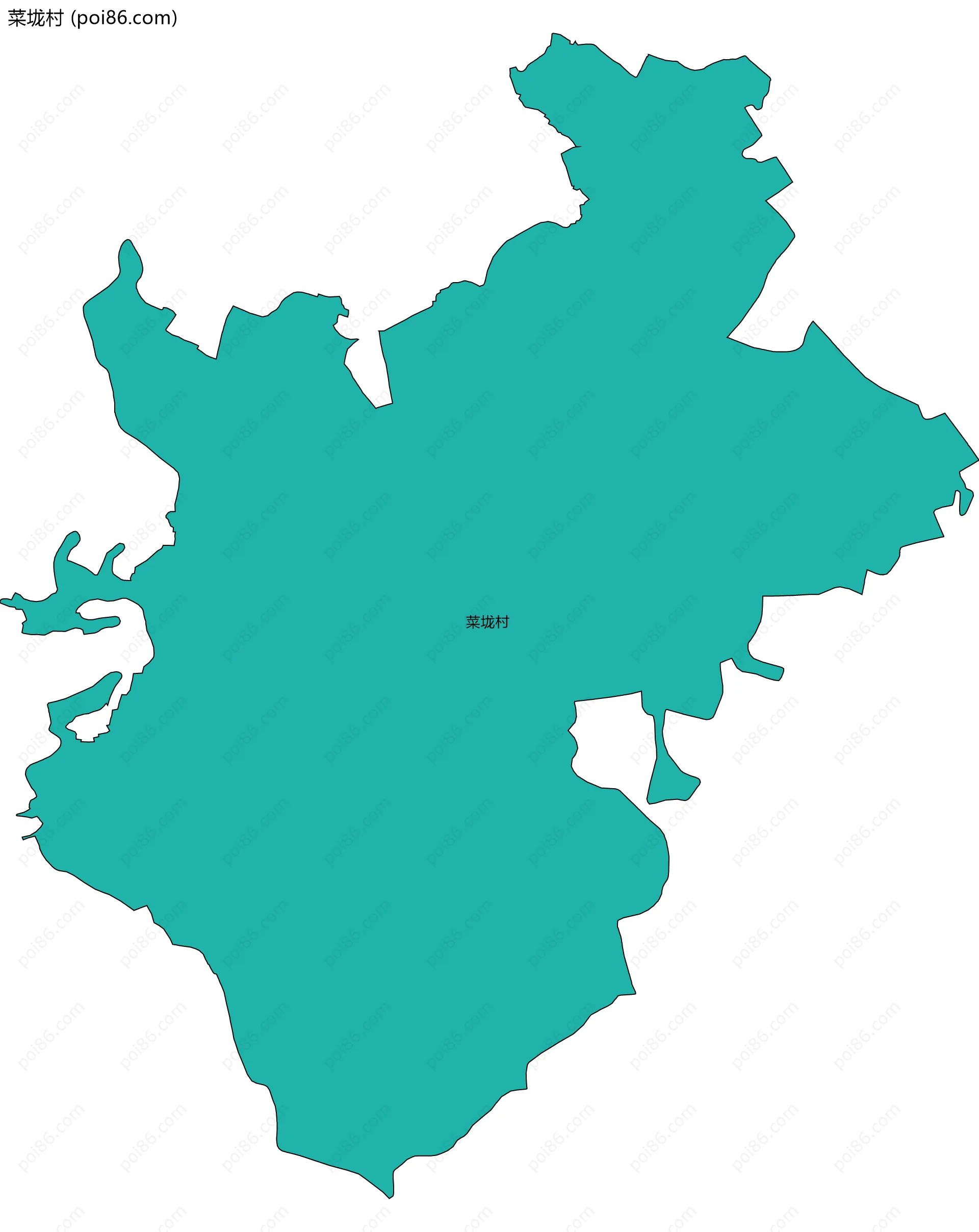 菜垅村边界地图