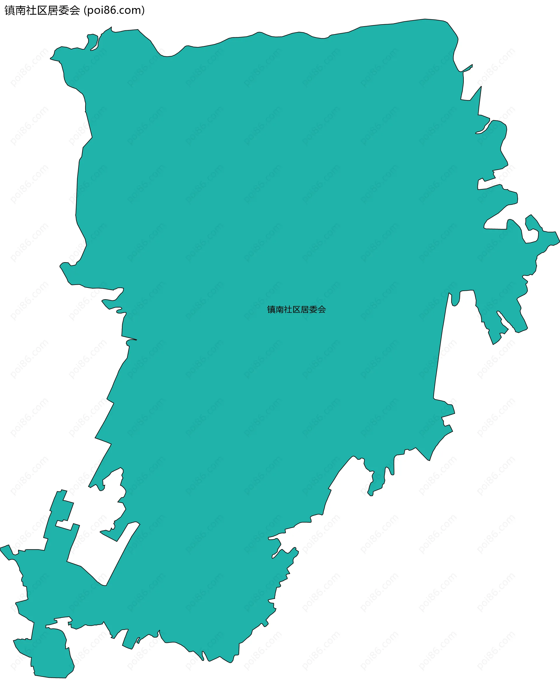 镇南社区居委会边界地图