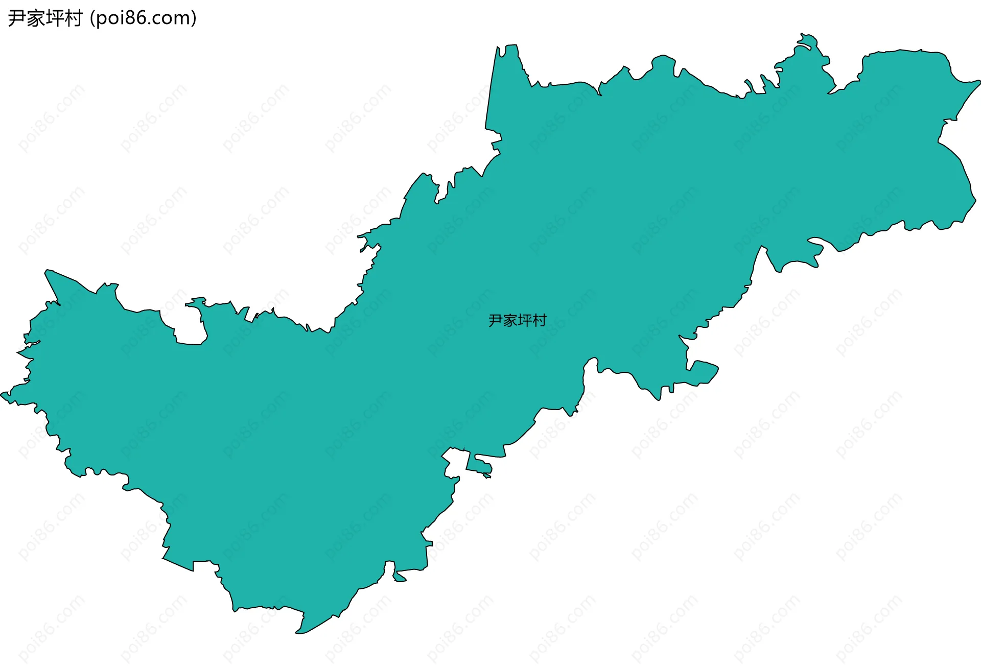 尹家坪村边界地图