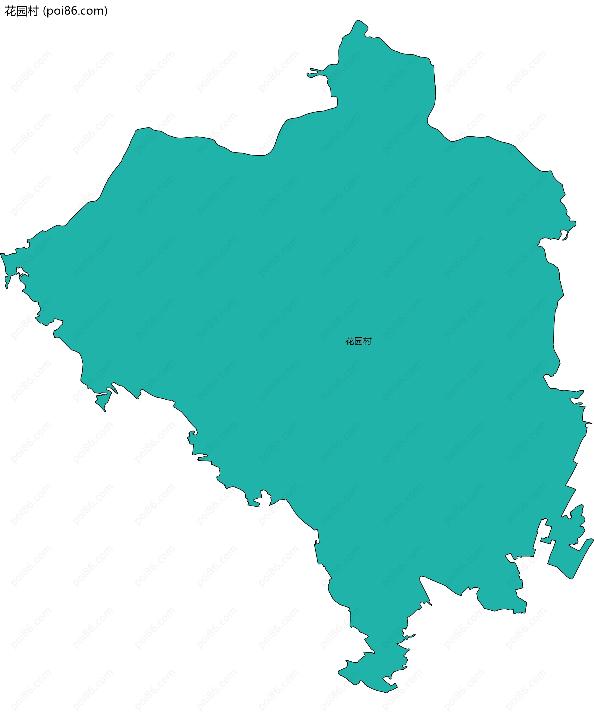 花园村边界地图