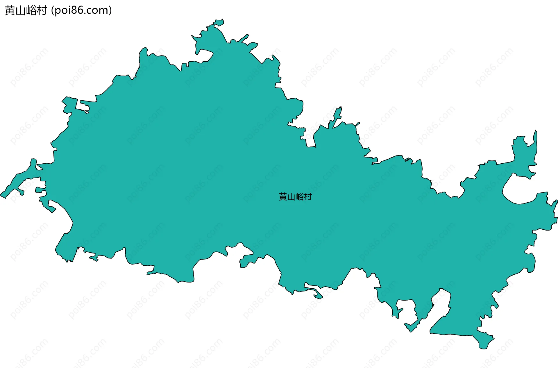 黄山峪村边界地图