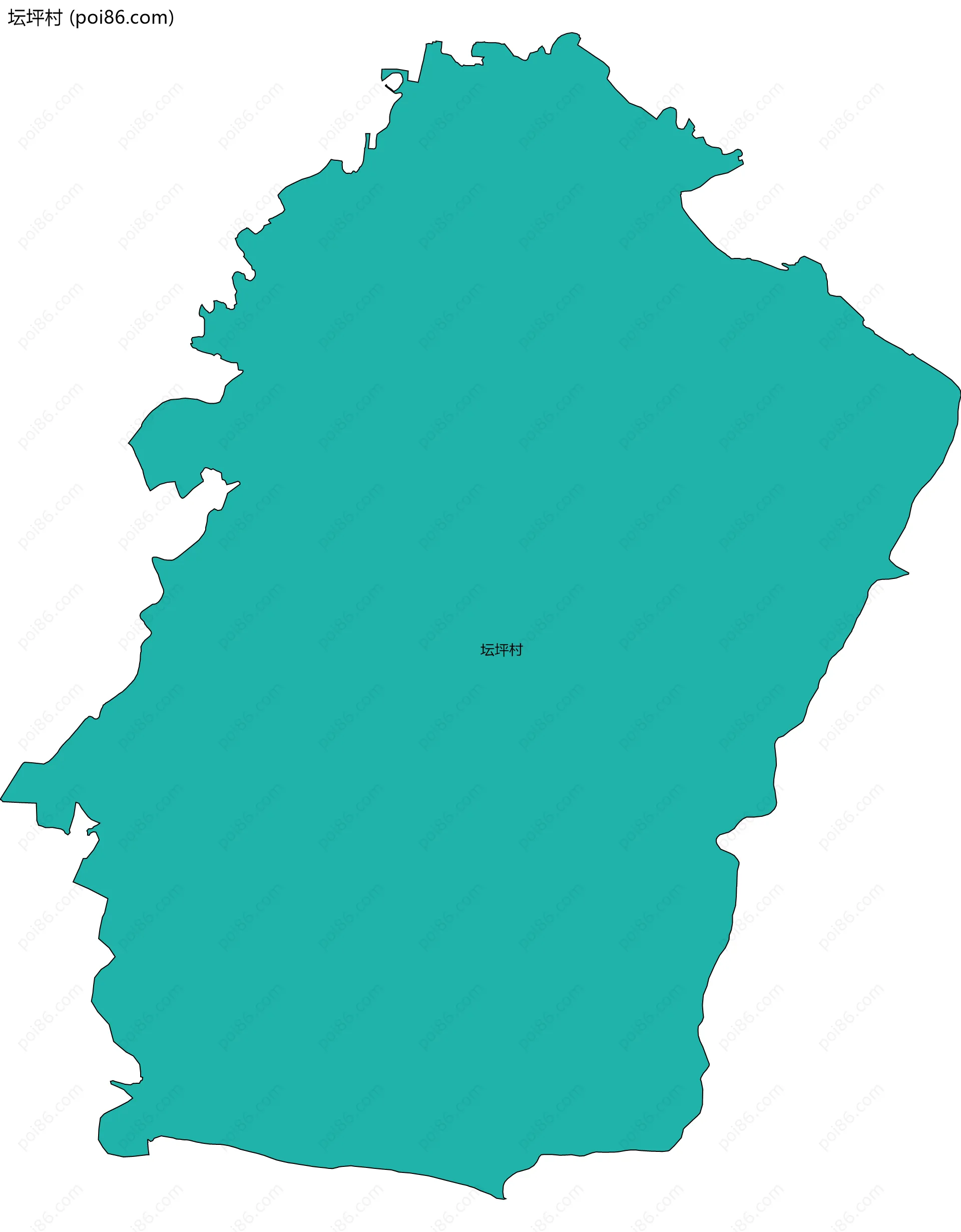 坛坪村边界地图