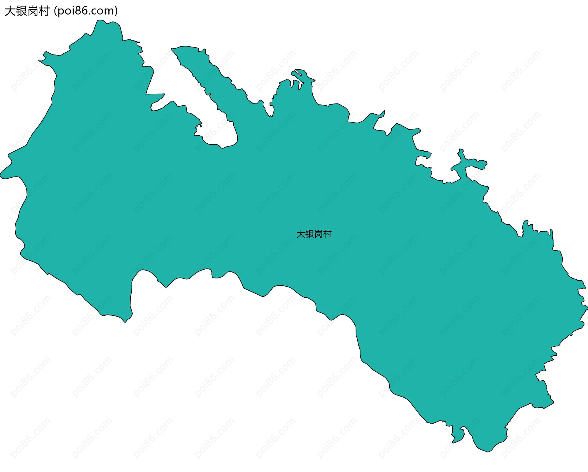 大银岗村边界地图