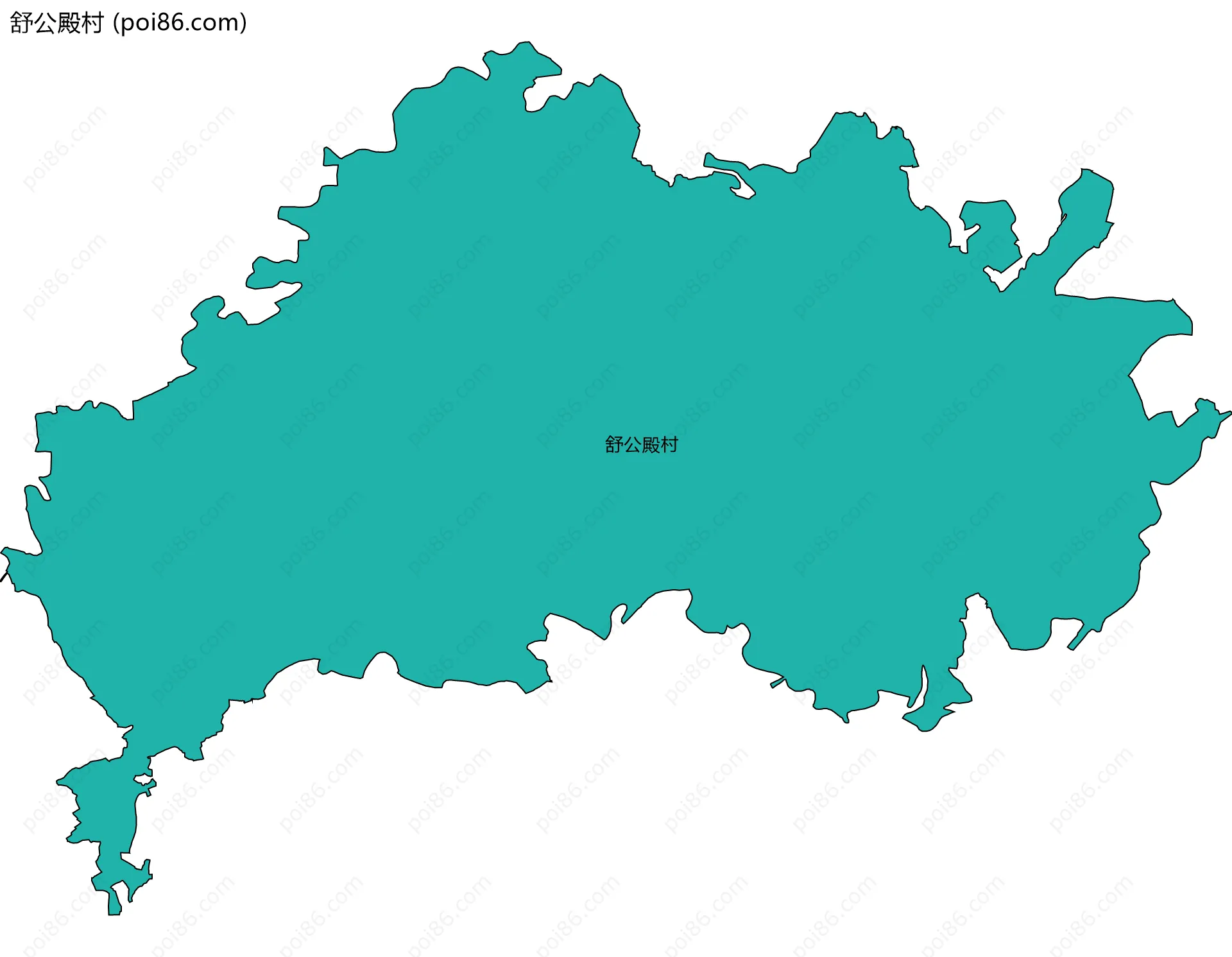 舒公殿村边界地图