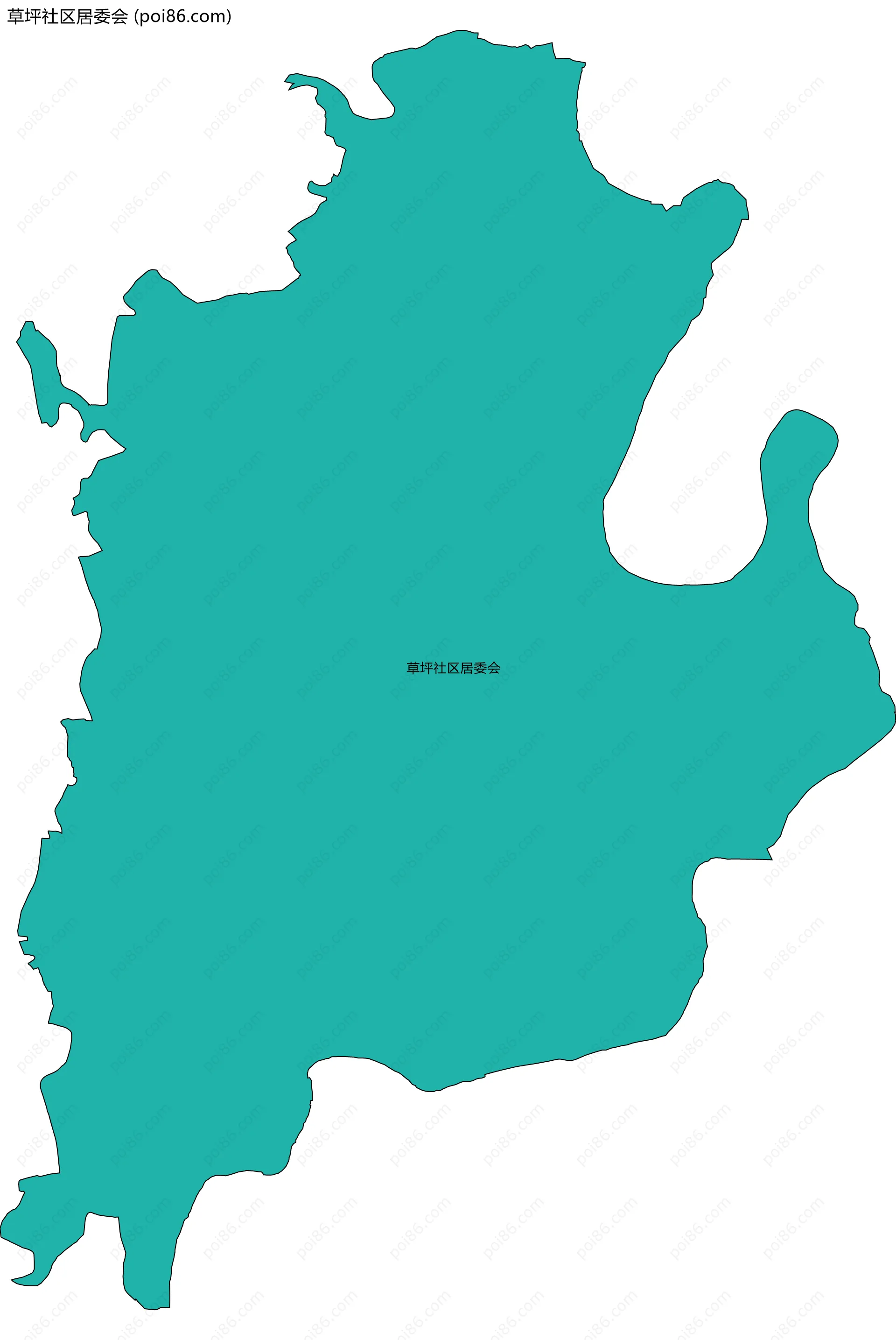 草坪社区居委会边界地图