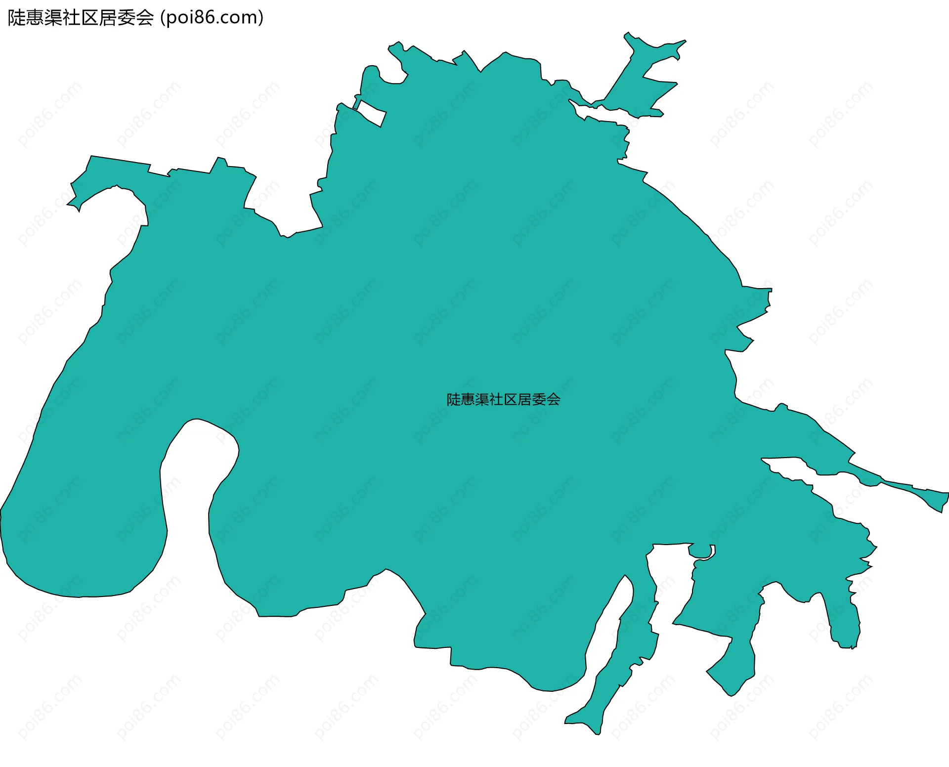 陡惠渠社区居委会边界地图