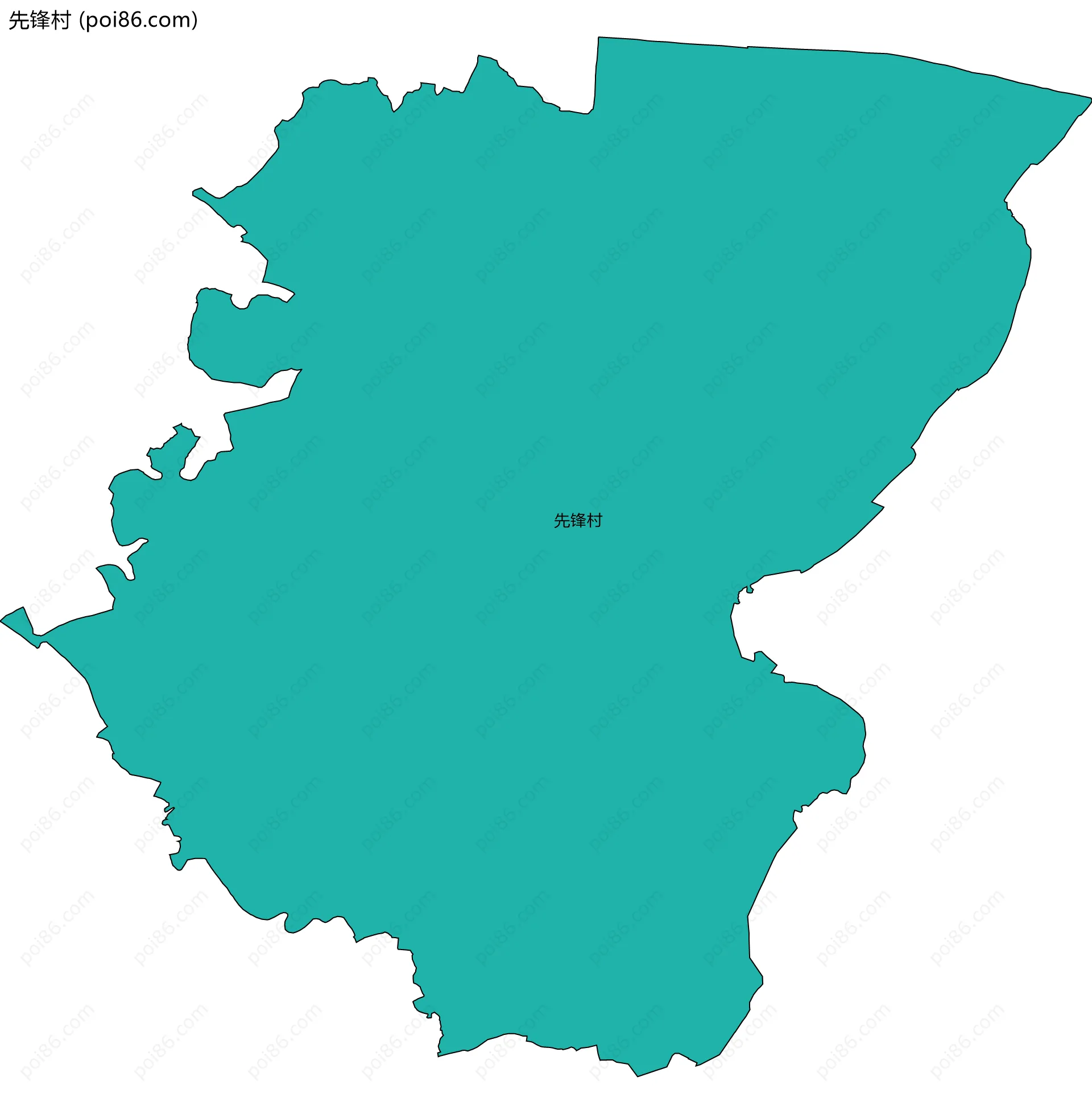 先锋村边界地图