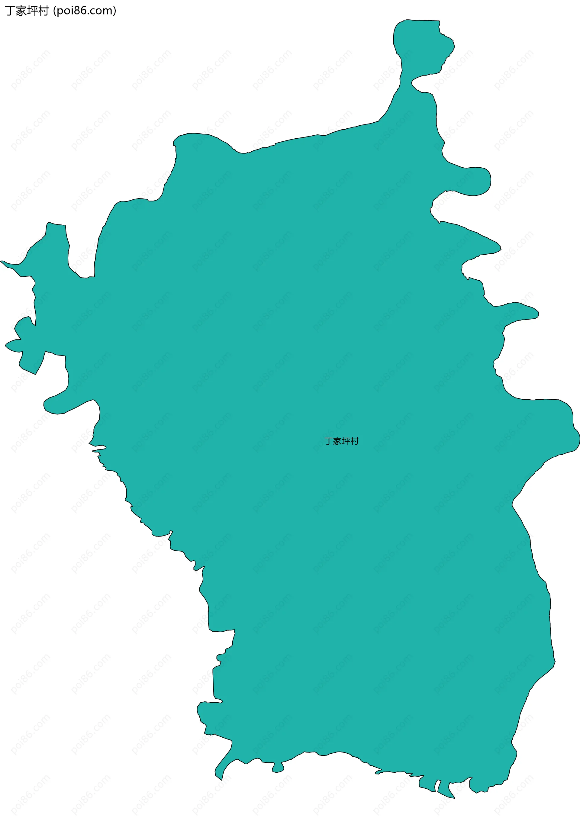 丁家坪村边界地图