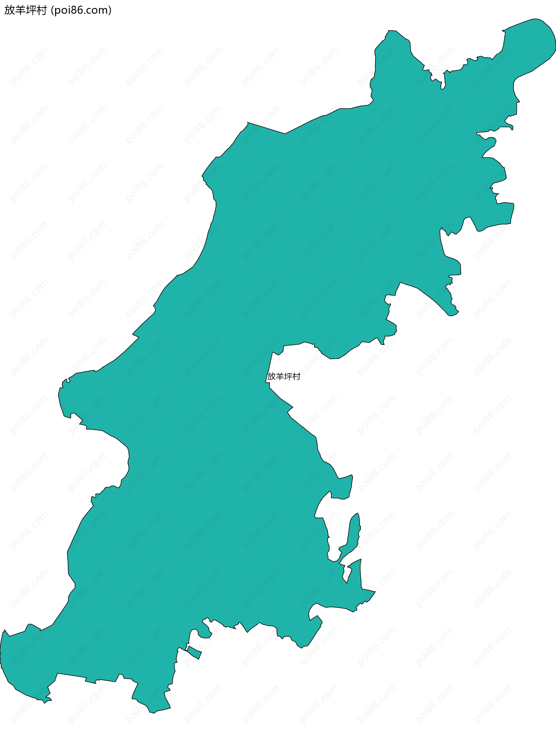 放羊坪村边界地图